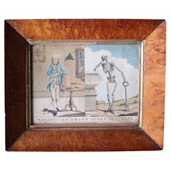 The Early 19th C Hand Coloured Satire Etching Macaronies Drawn After the Life Curio (Gravure satirique coloriée à la main d'après la vie)