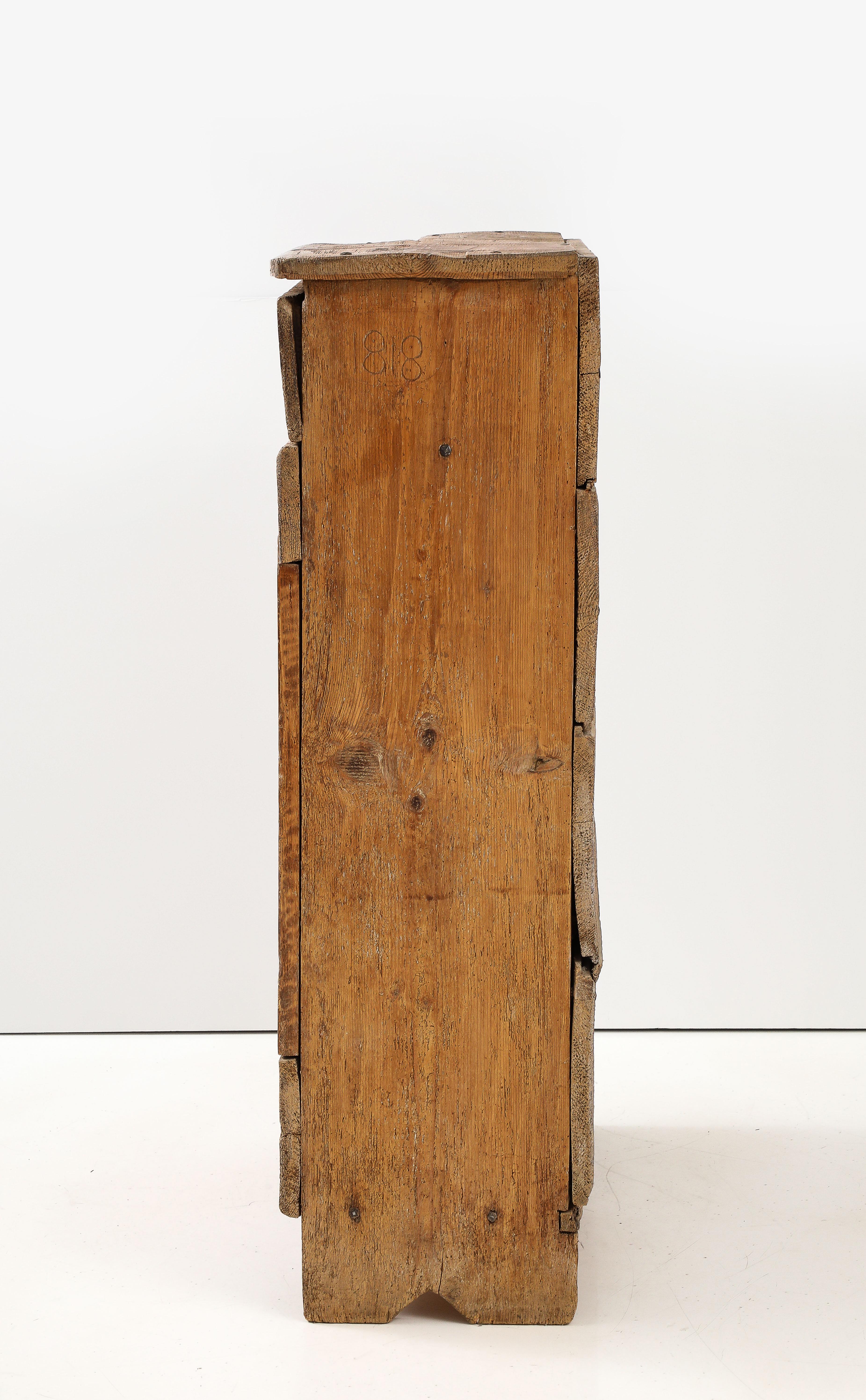 Early 19th C. Italian Alpine Cupboard, marked '1818' For Sale 4