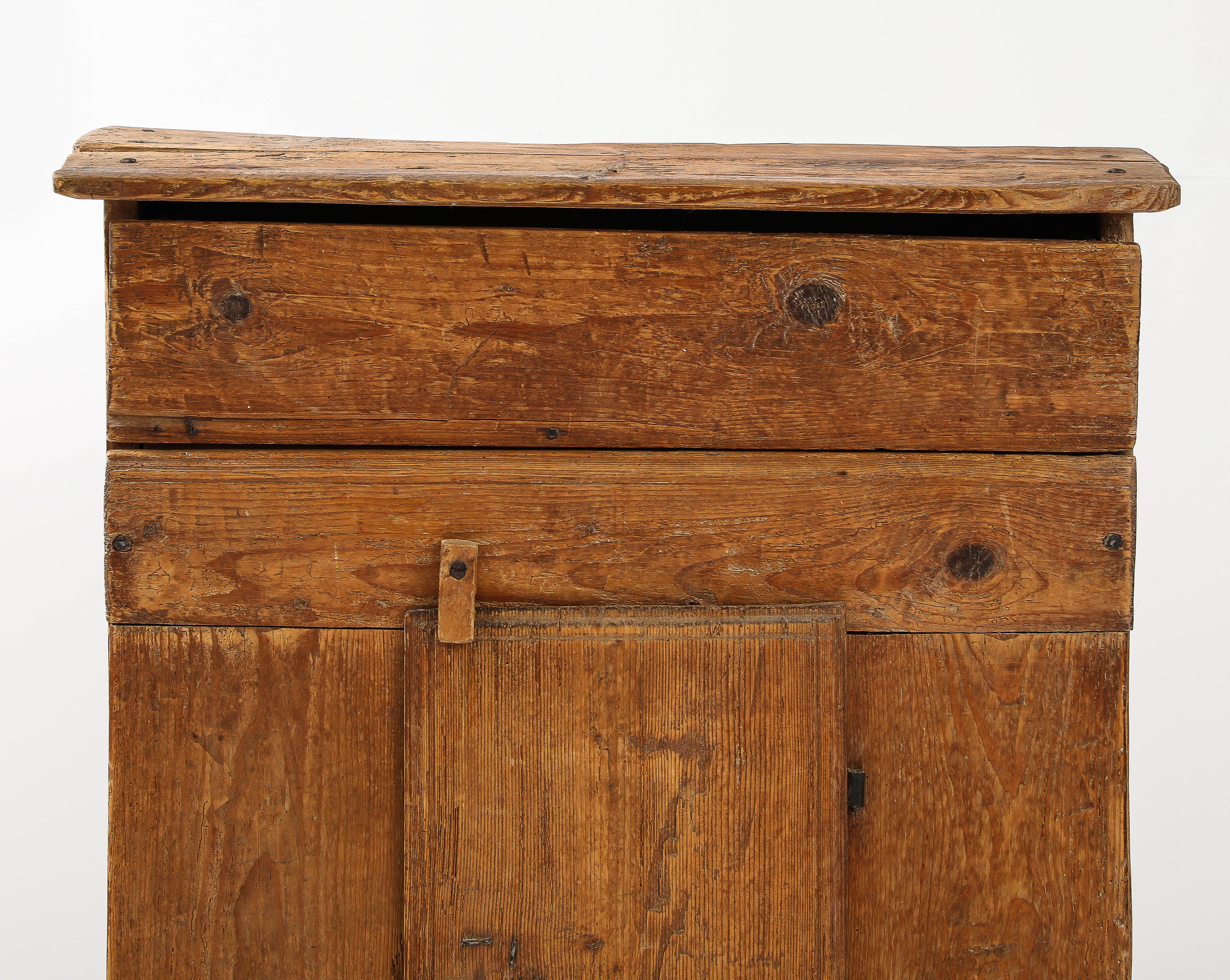 Country Early 19th C. Italian Alpine Cupboard, marked '1818' For Sale