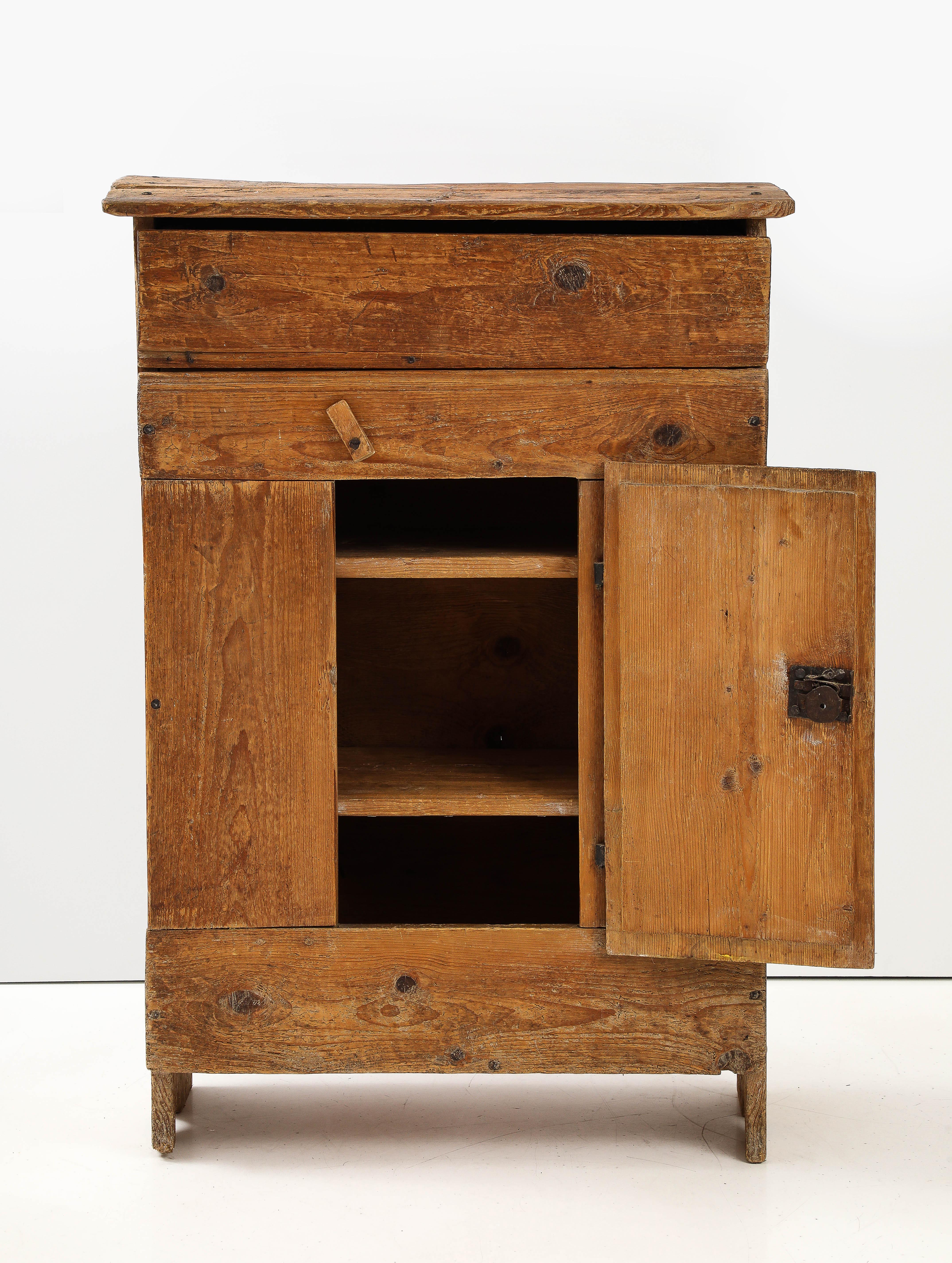 19th Century Early 19th C. Italian Alpine Cupboard, marked '1818' For Sale