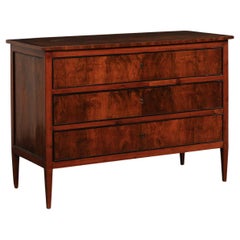 Cassettone a 3 cassetti di inizio Ottocento italiano dal design pulito
