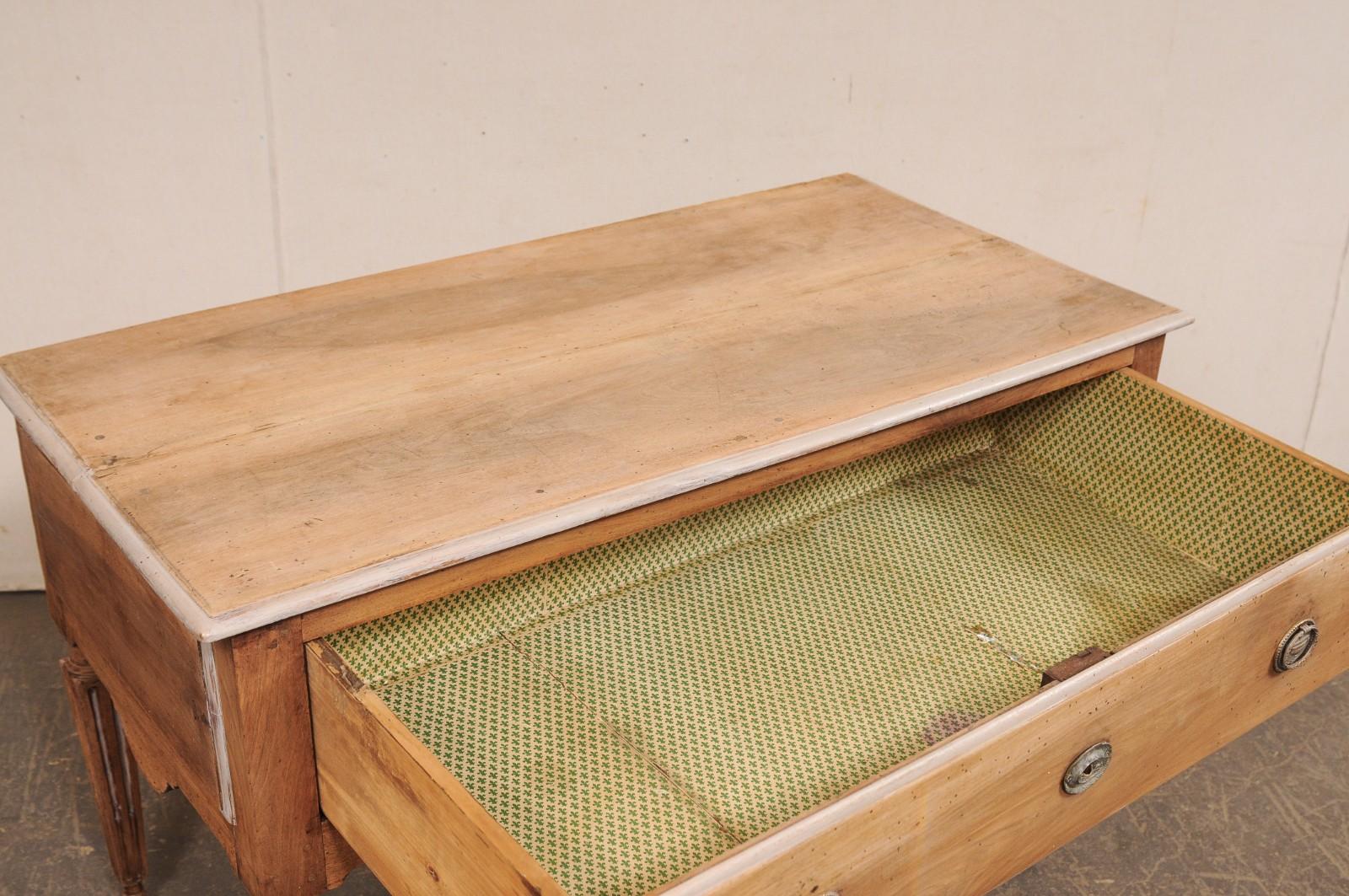 Bois A.C.I.C. Table console à un tiroir de style néoclassique italien du début du 19e siècle en vente