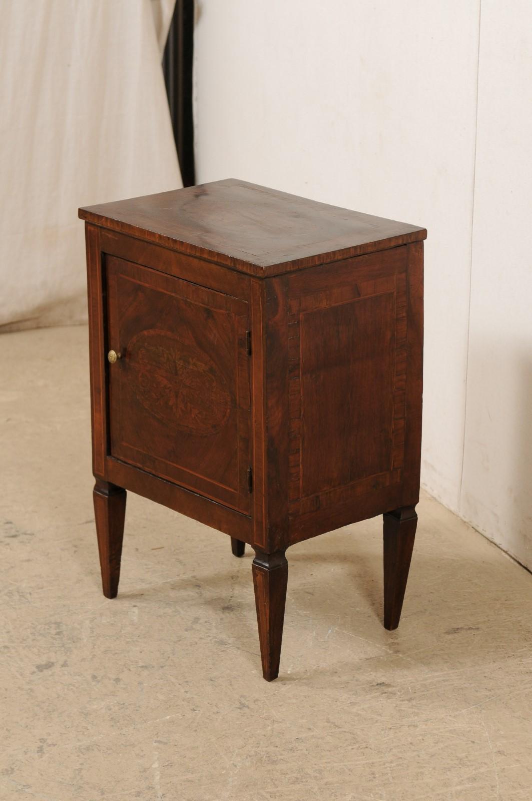 19th Century Early 19th C. Italian Small-Sized Neoclassical Cabinet w/Decorative Inlay For Sale