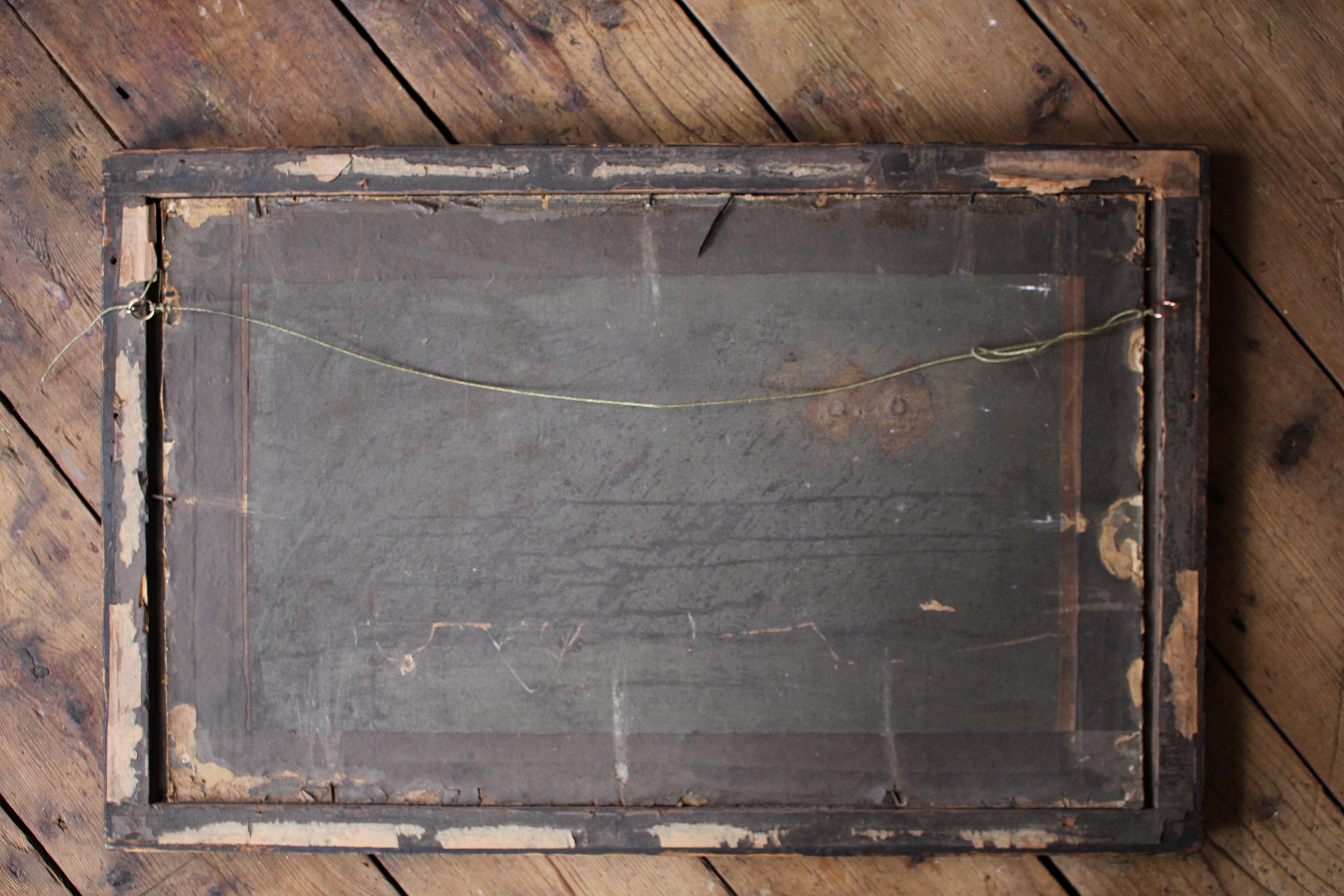 Early 19th C Manner of Benjamin Zobel, Sand Picture of A Recumbent Tiger Curio 5