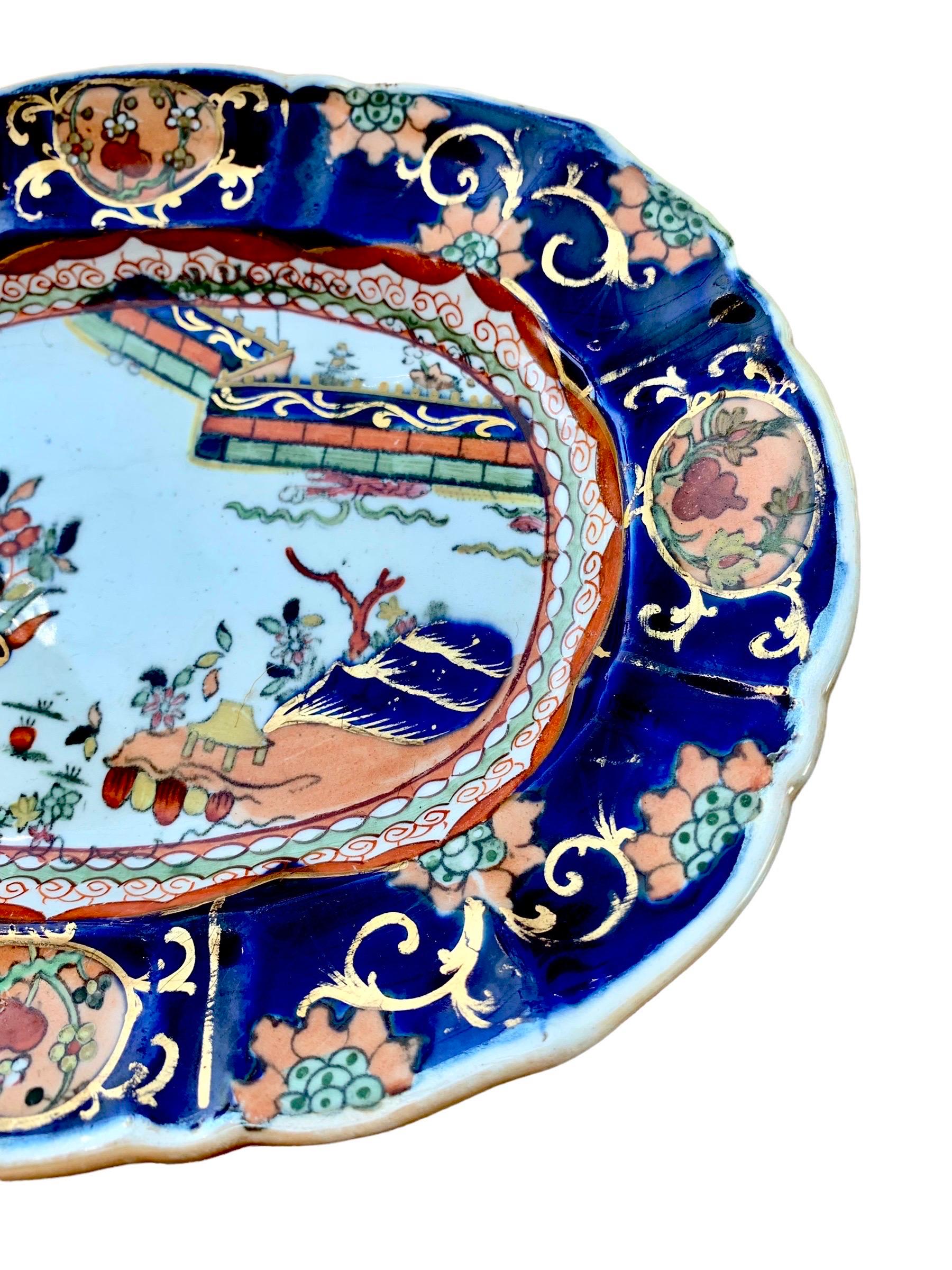 Early 19th C. Masons Chinoiserie Sweet Meat Platters 5