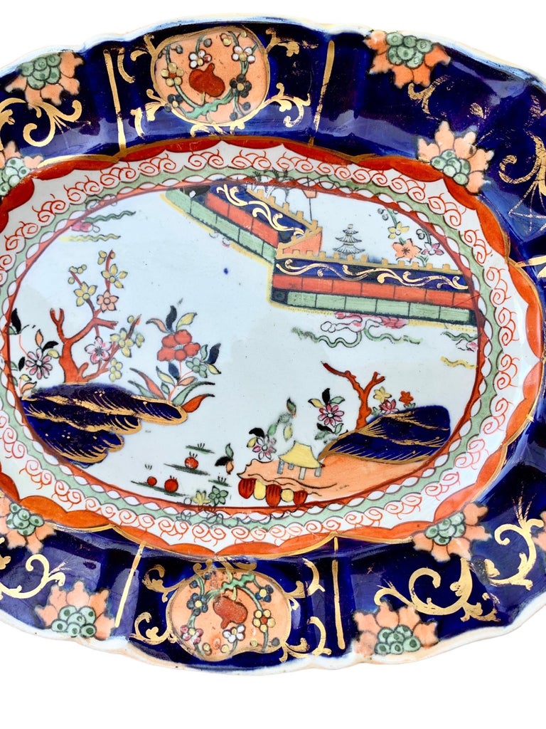 Early 19th C. Masons Chinoiserie Sweet Meat Platters at 1stDibs