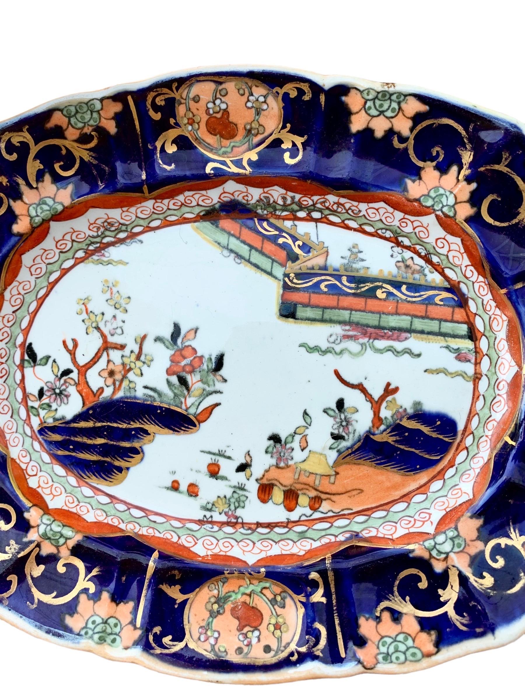Hand-Crafted Early 19th C. Masons Chinoiserie Sweet Meat Platters