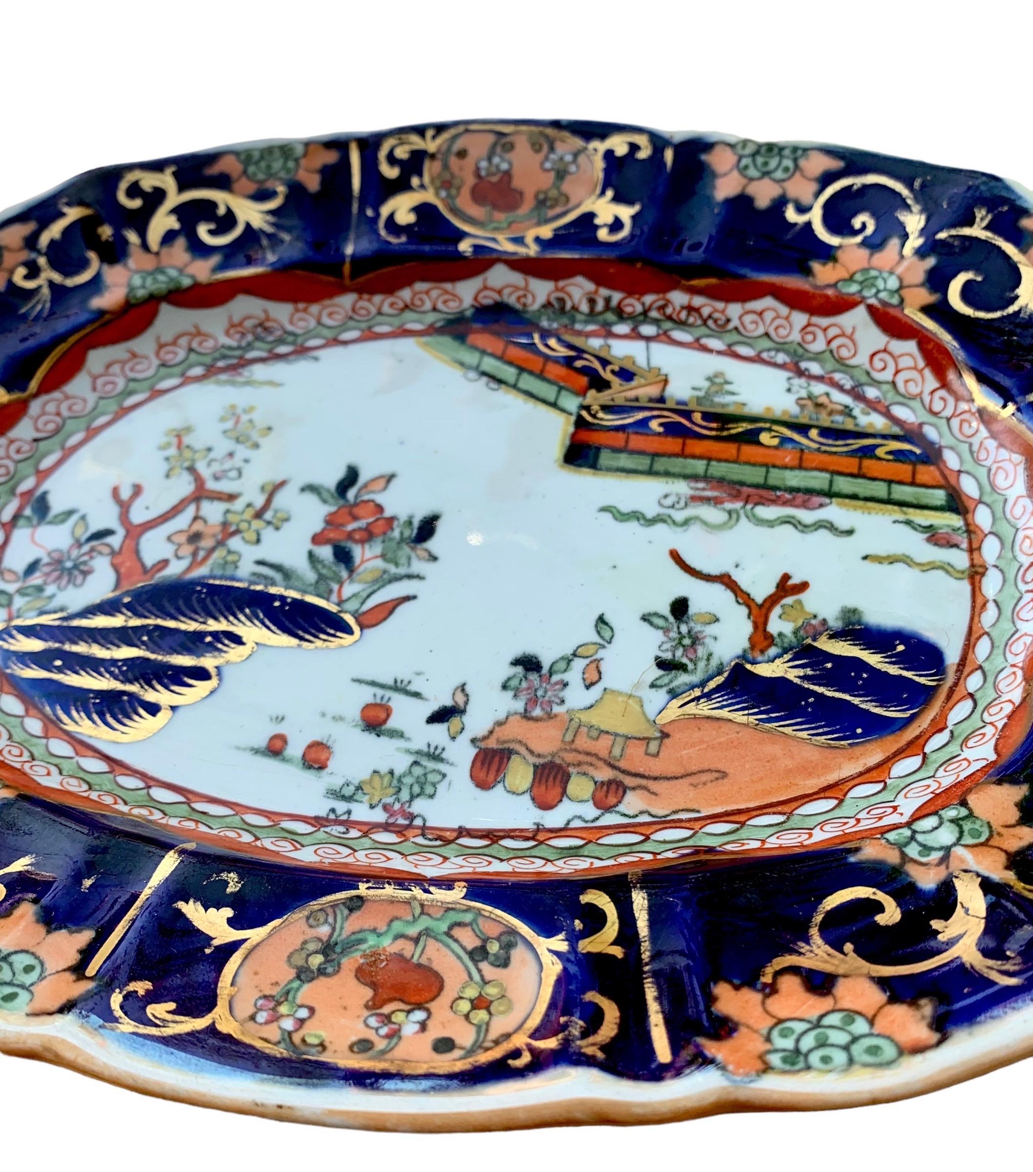 19th Century Early 19th C. Masons Chinoiserie Sweet Meat Platters