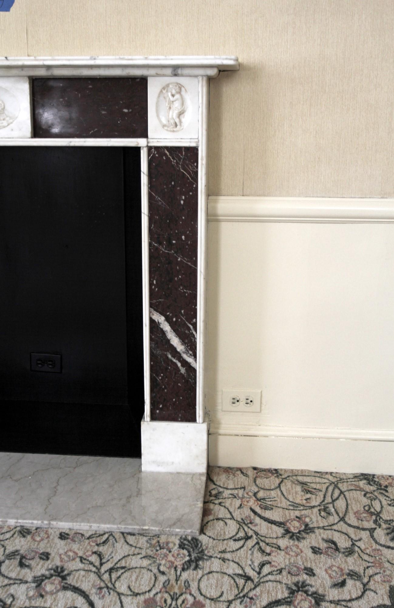 NYC Waldorf Astoria Hotel Marble Mantel English Regency Style For Sale 2