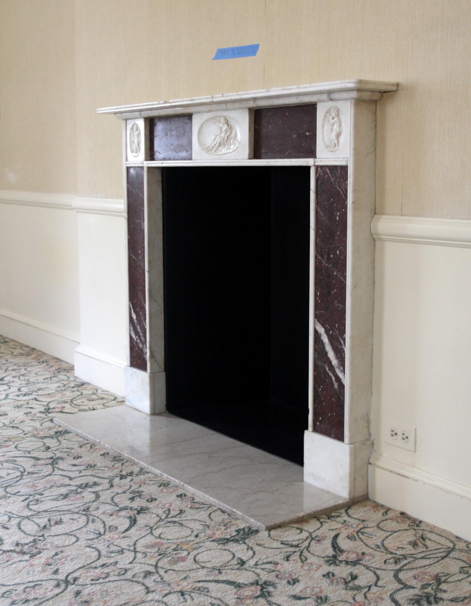NYC Waldorf Astoria Hotel Marble Mantel English Regency Style For Sale 3