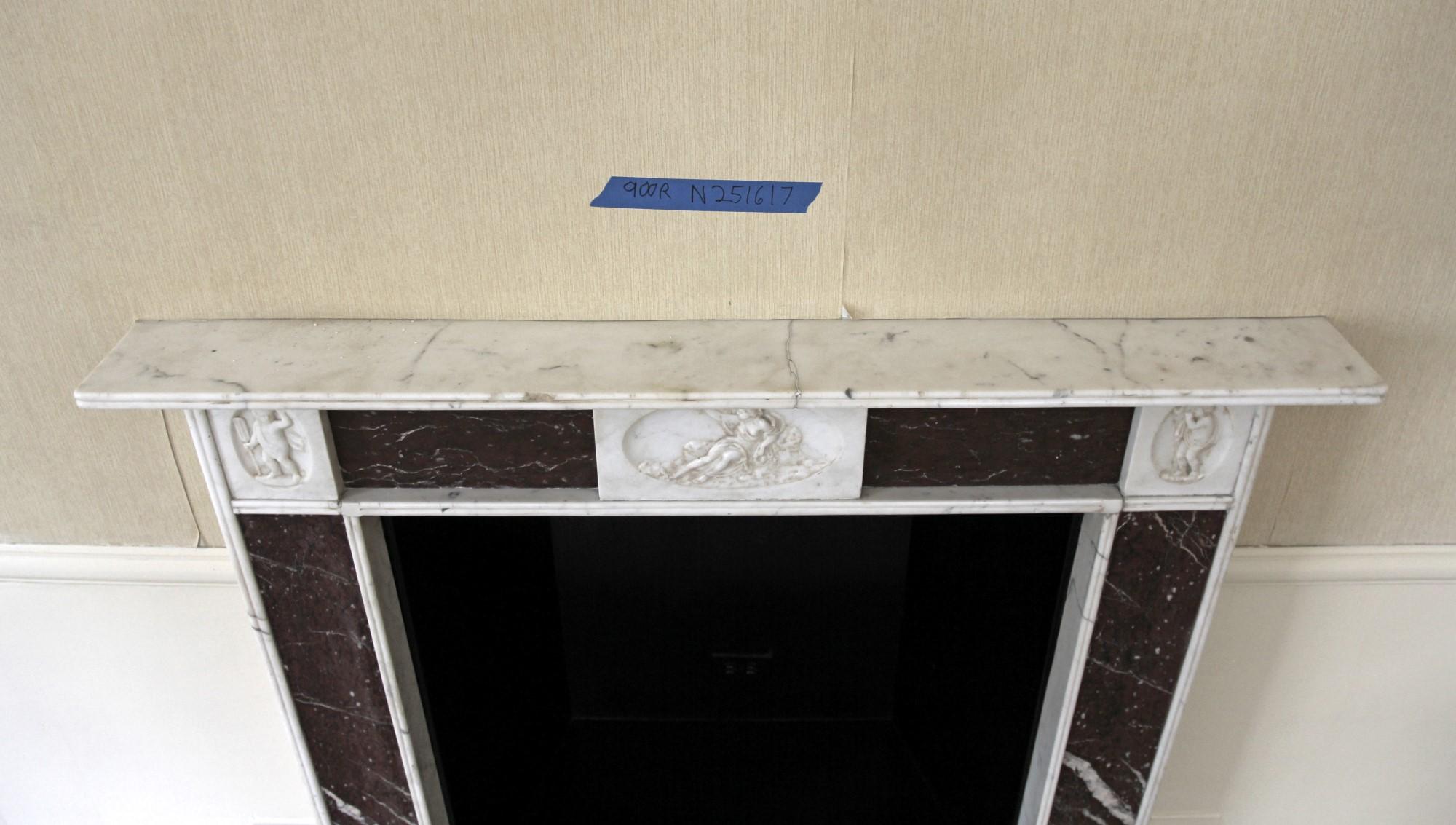 NYC Waldorf Astoria Hotel Marble Mantel English Regency Style For Sale 5