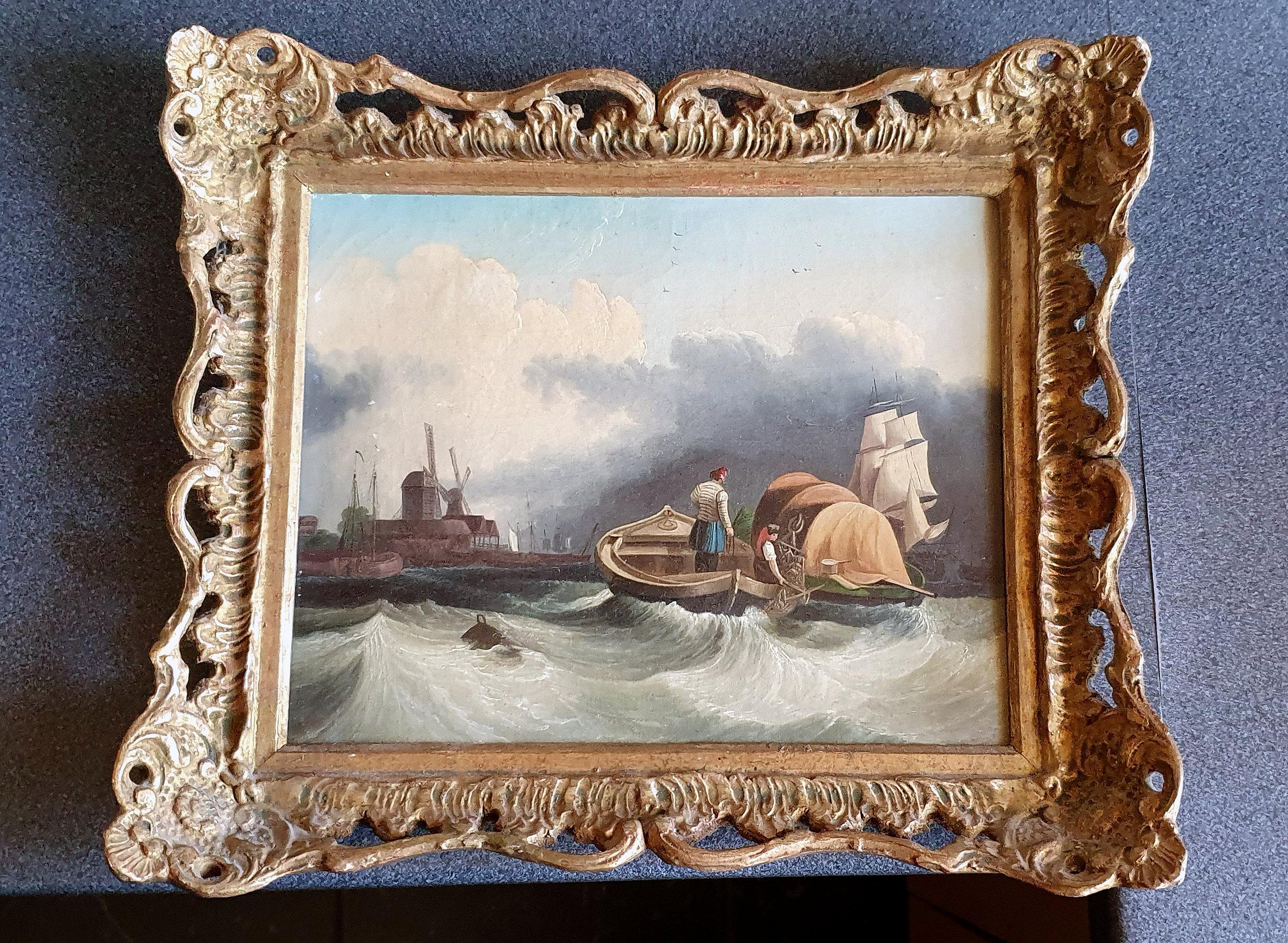 Early 19th Century Oil on Canvas Attributed to C M Powell For Sale 4