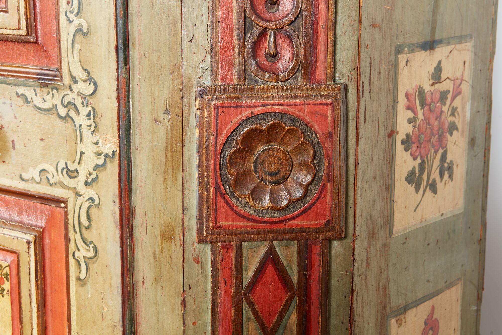 Début du 19e siècle Armoire baroque peinte en vente 3