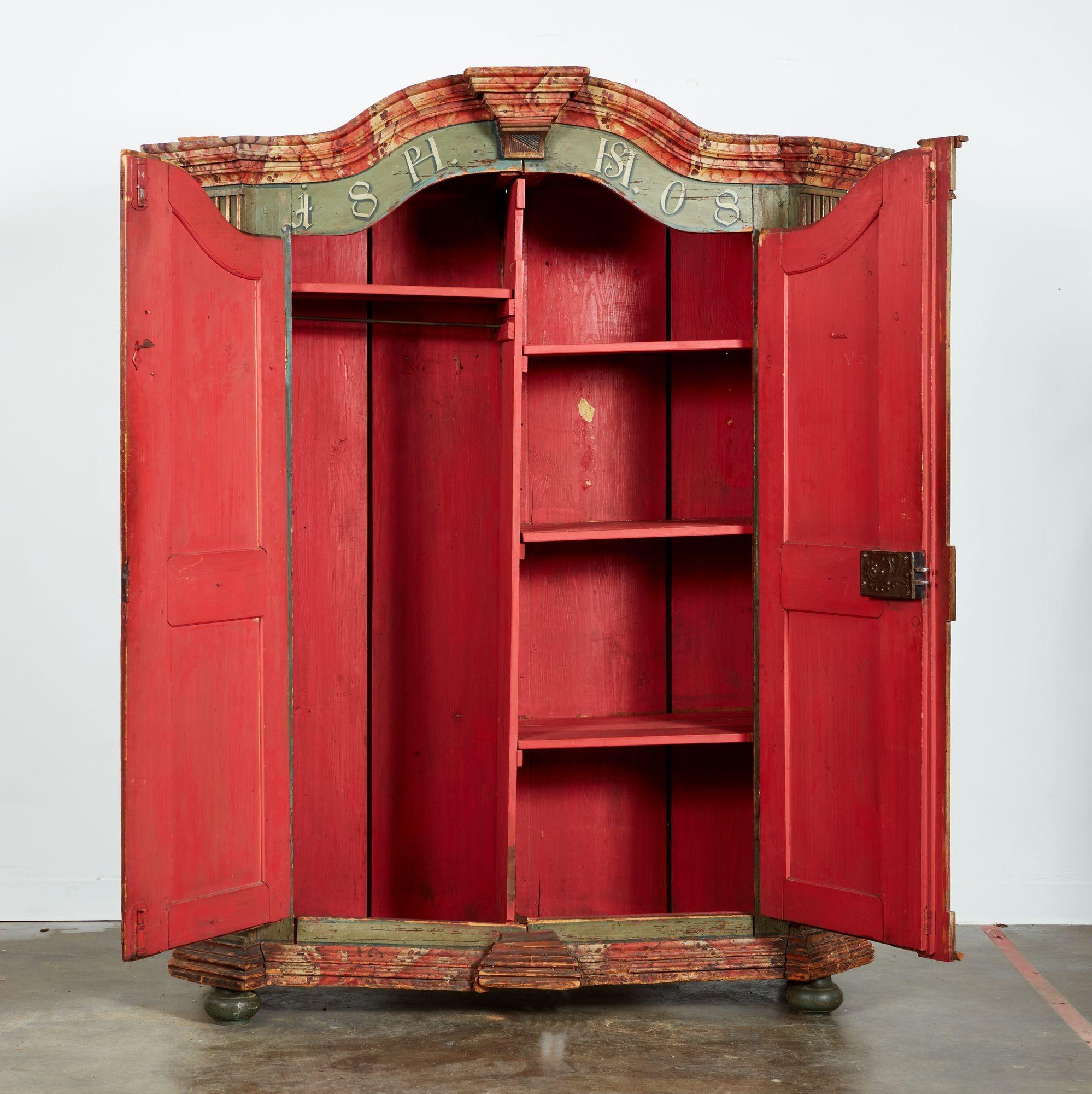 Début du 19e siècle Armoire baroque peinte en vente 7