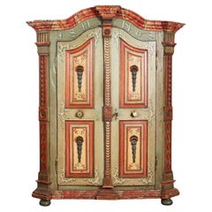 Début du 19e siècle Armoire baroque peinte