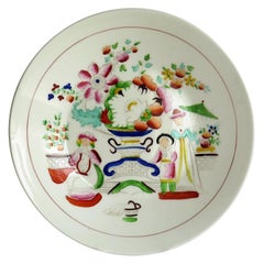 Assiette en porcelaine du début du XIXe siècle par Hilditch & Son Staffordshire Musiciens orientaux