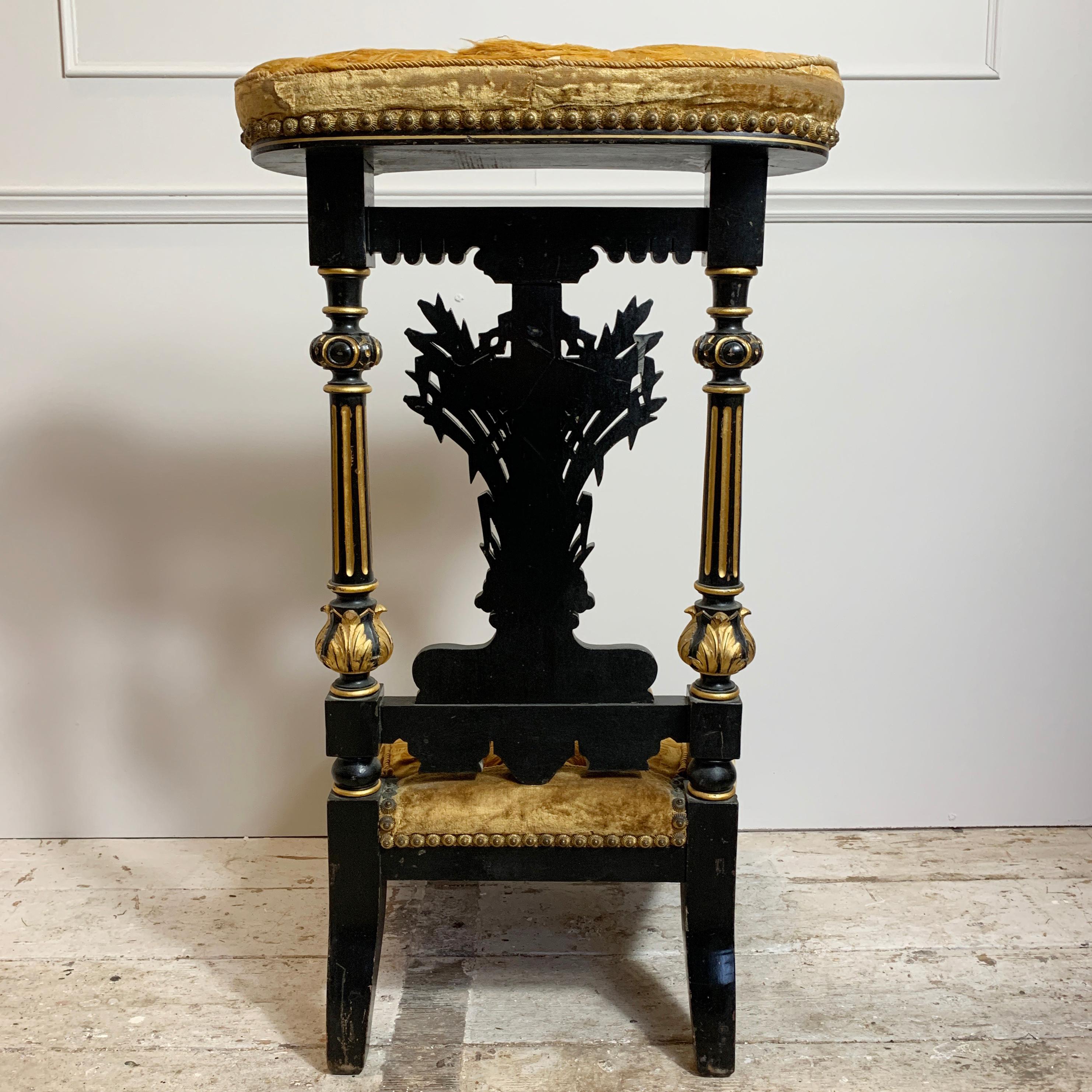 Mother-of-Pearl Early 19th Century Prie Dieu French 'Prayer Chair'