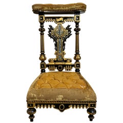 Chaise de prière française du début du 19e siècle (Prie Dieu)