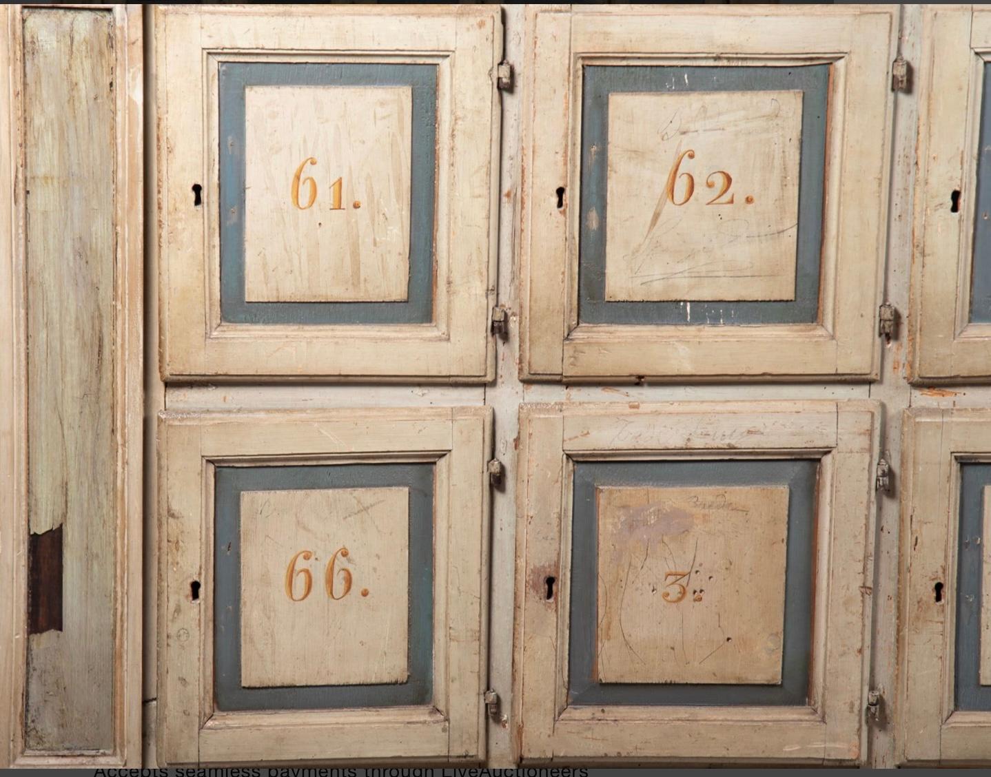 19th Century Early 19th-C. Rustic American Apothecary Cabinet / Credenza / Sideboard For Sale