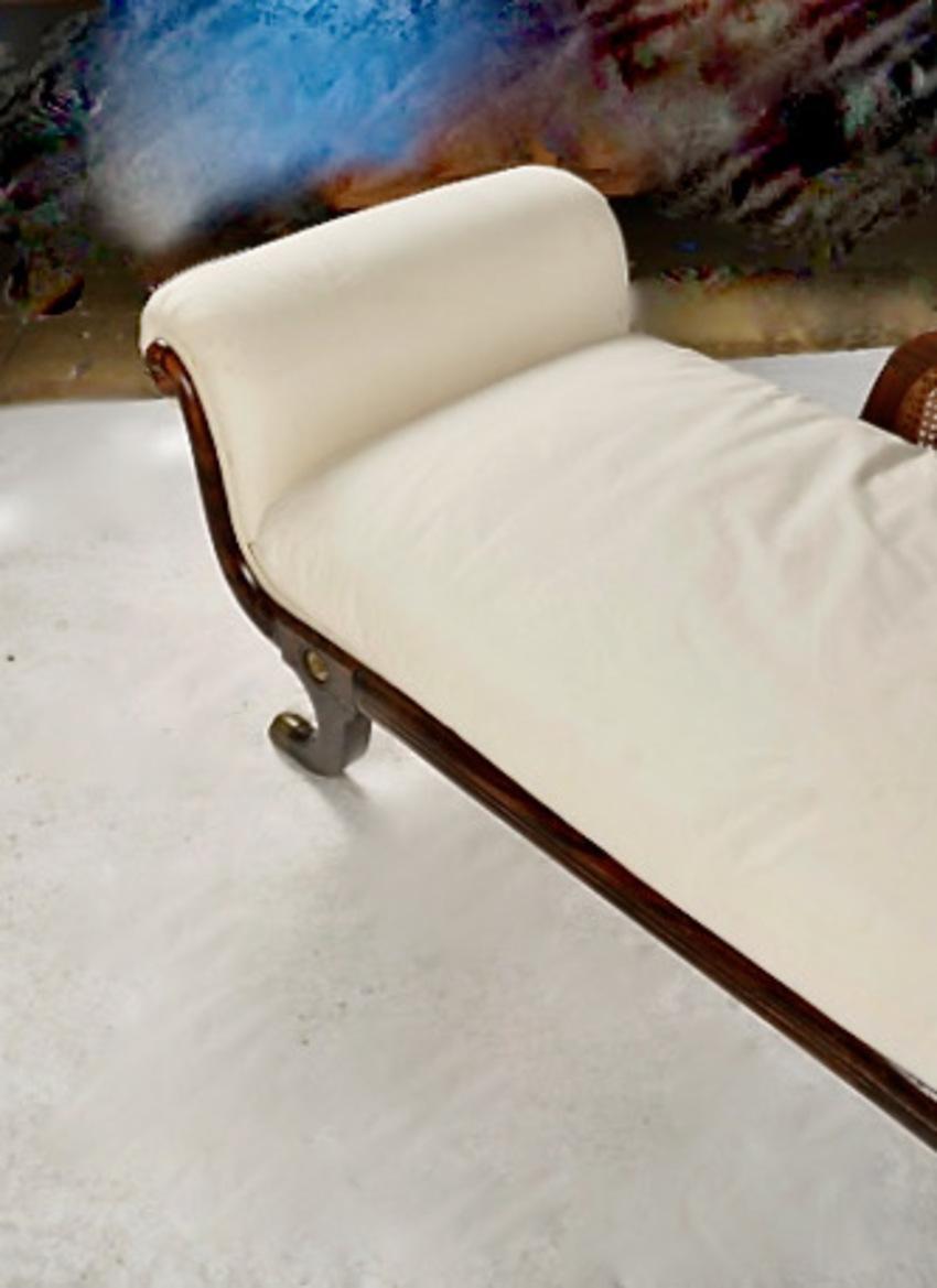 Laiton Méridienne/camier Regency, 19ème siècle en vente