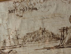 A.I.C.  Marins Naval Maritime Folk Art Plume & Encre Croquis Native Océanie