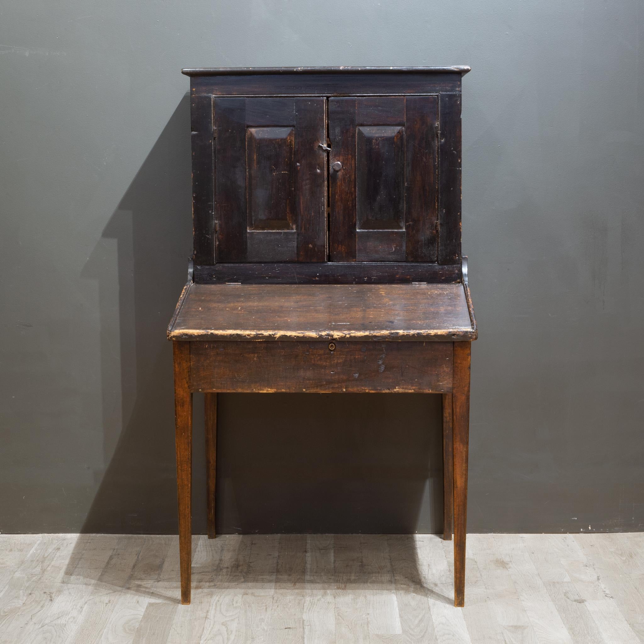 Industrial Early 19th C. School Master Slant Desk, C.1840