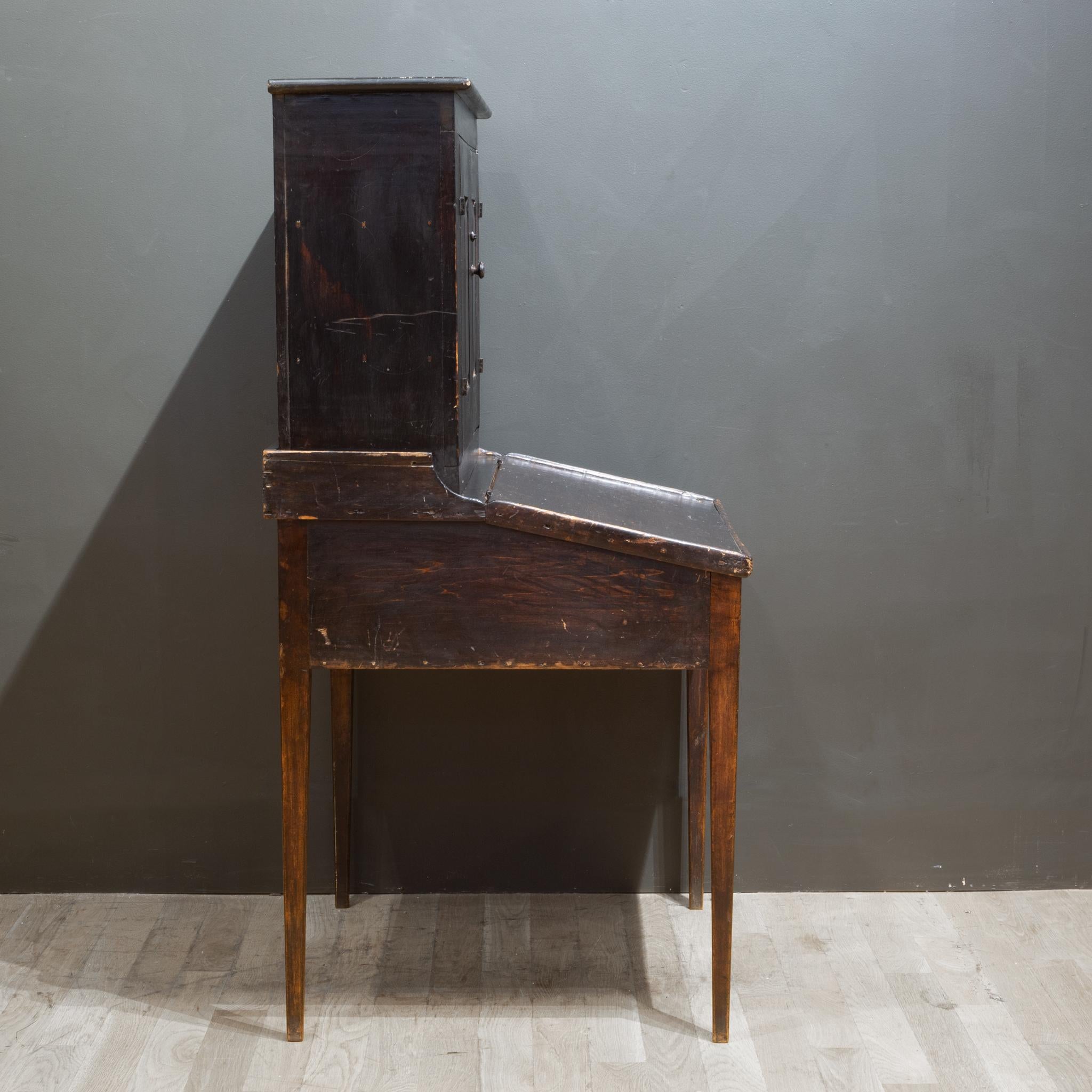 Brass Early 19th C. School Master Slant Desk, C.1840