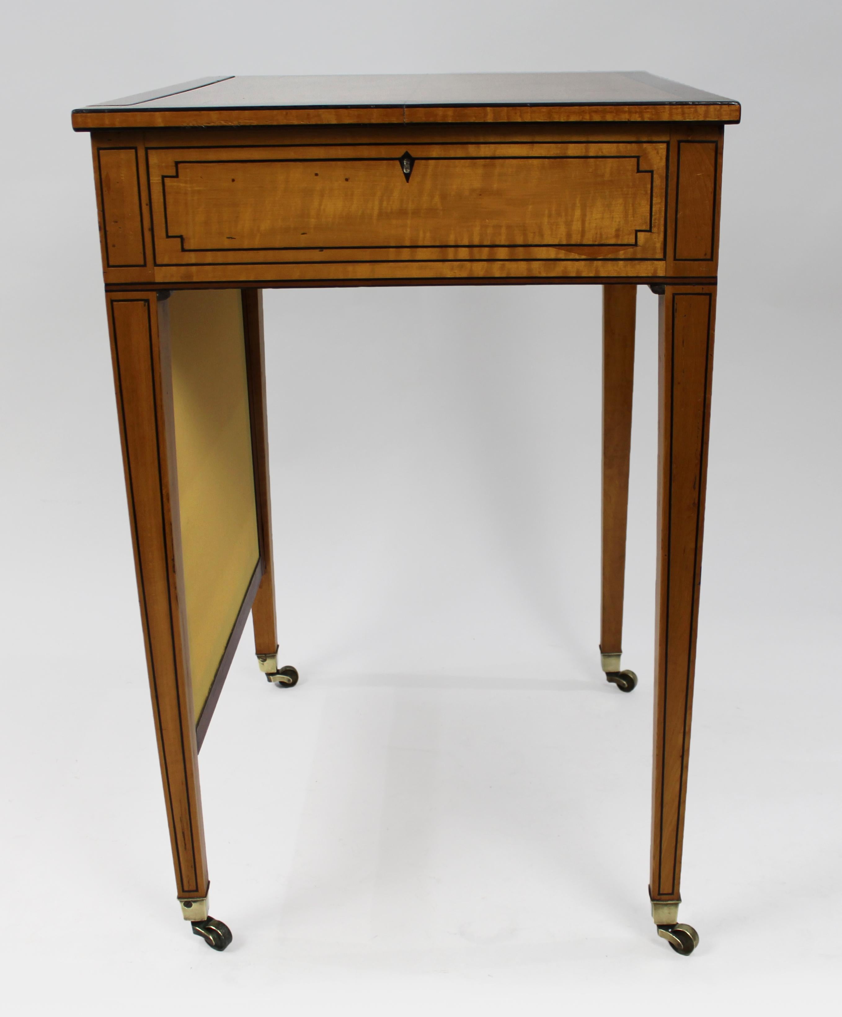 Early 19th C. Sheraton Satinwood Writing Table 5