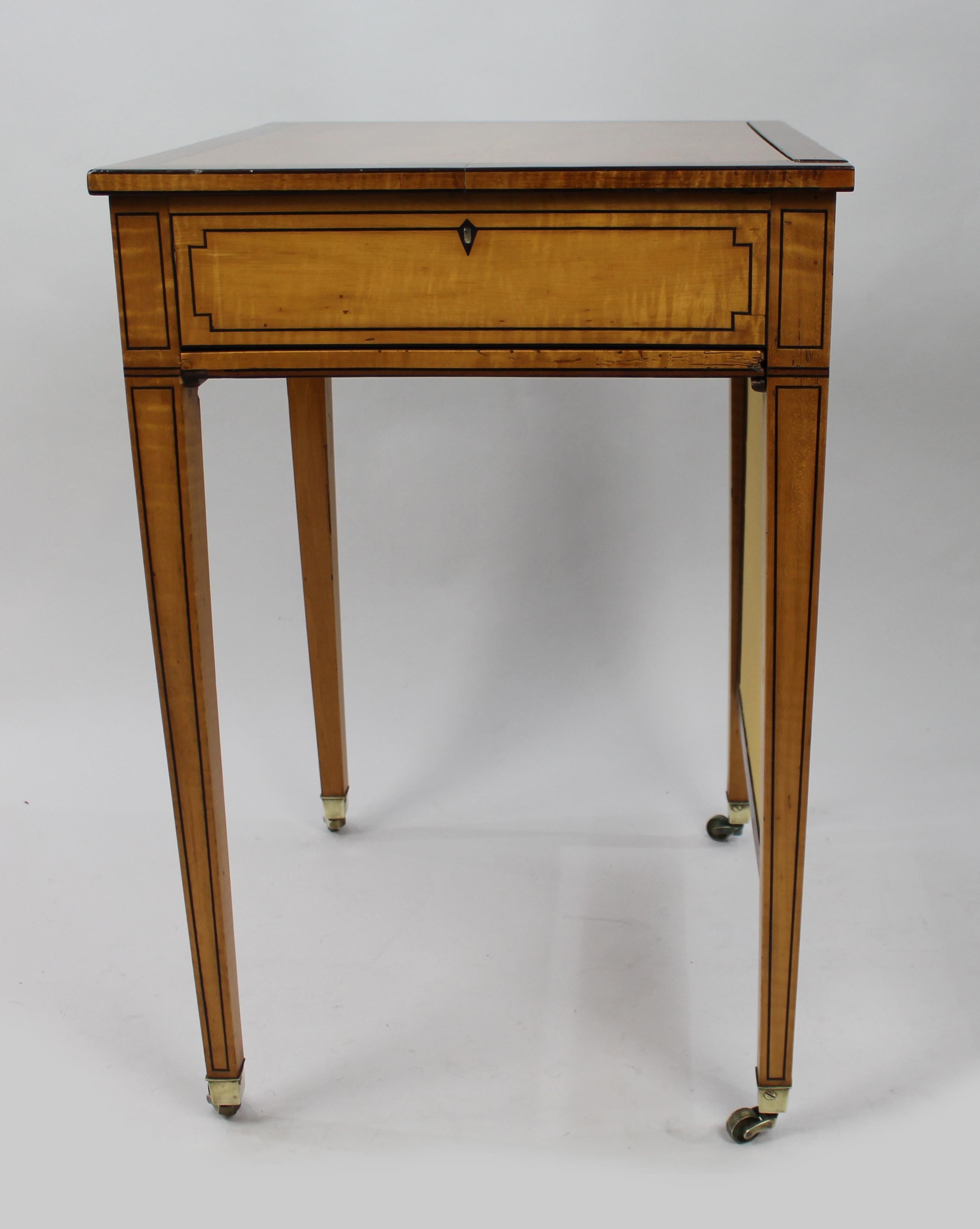 Early 19th C. Sheraton Satinwood Writing Table 7