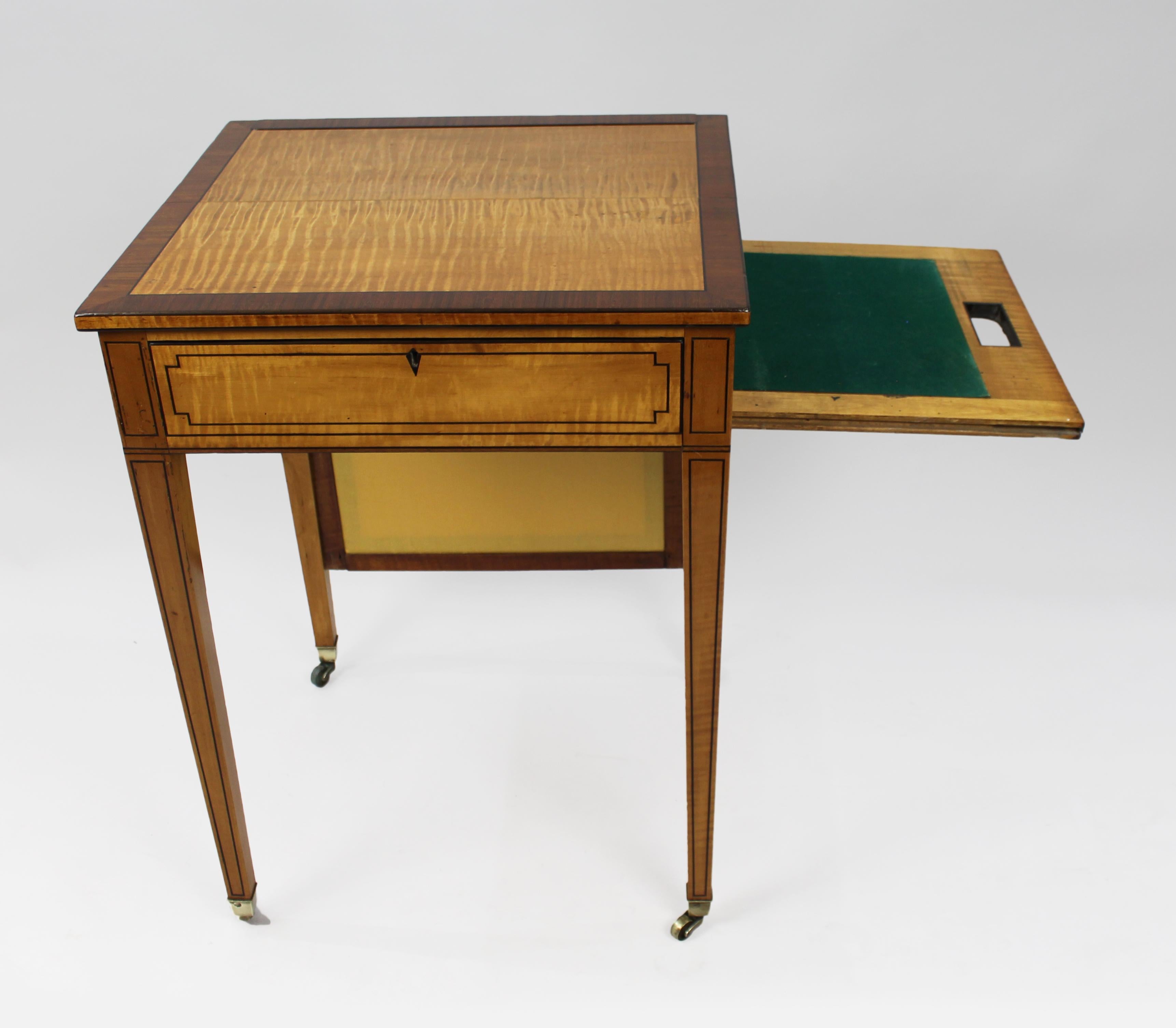Early 19th C. Sheraton Satinwood Writing Table 8