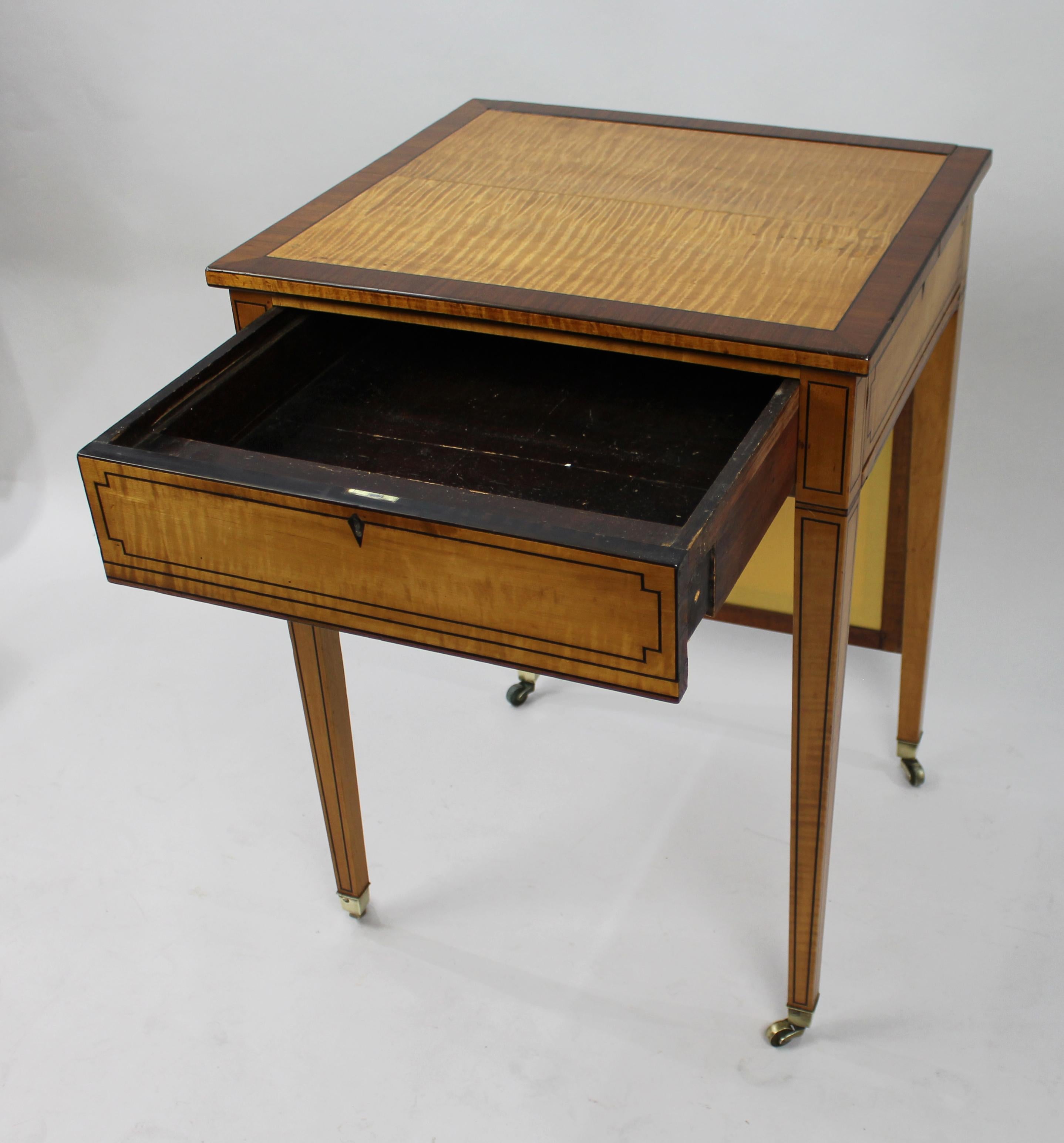 Early 19th C. Sheraton Satinwood Writing Table 10
