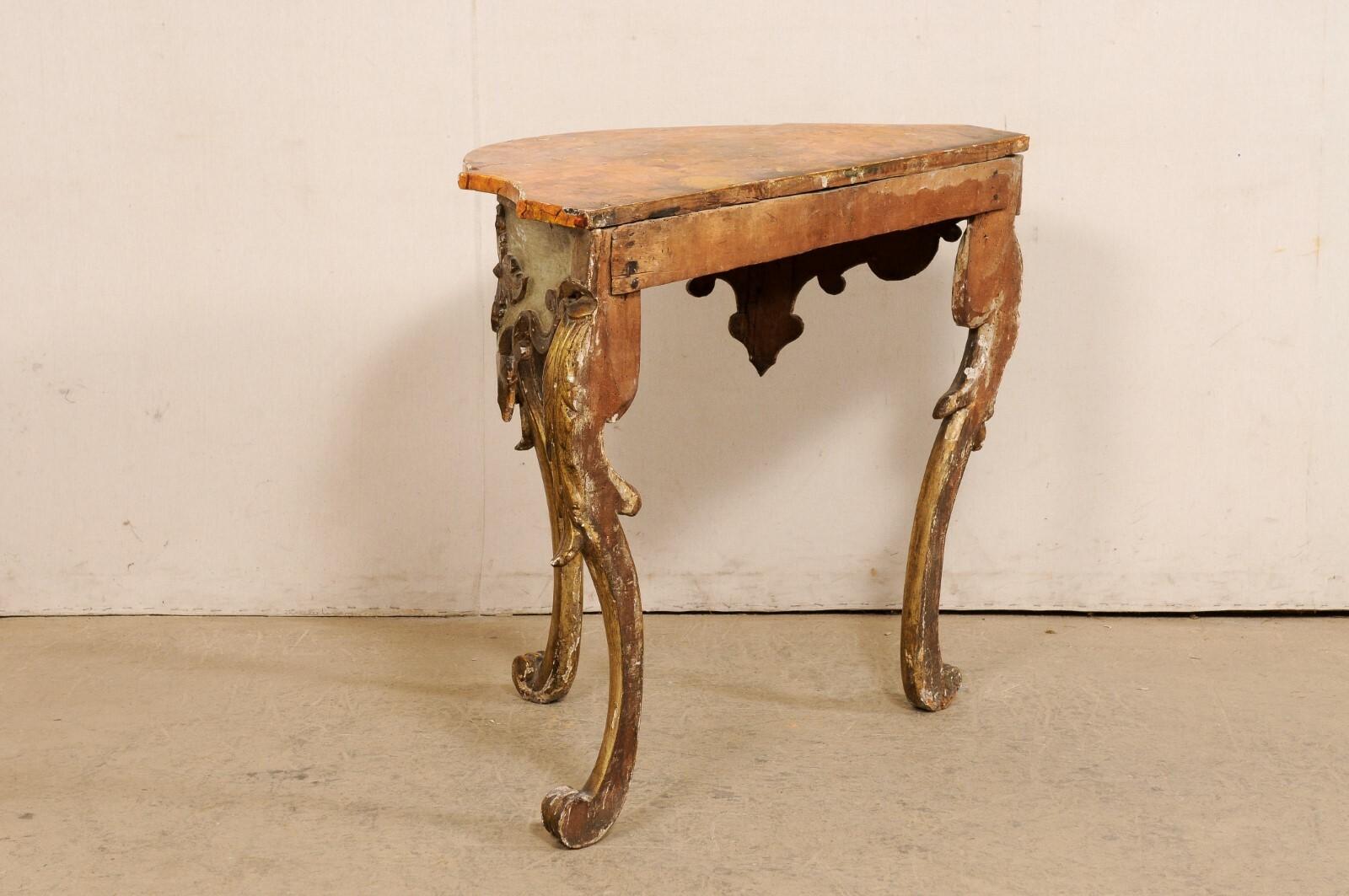 Early 19th C. Spanish Baroque-Style Console Table For Sale 5