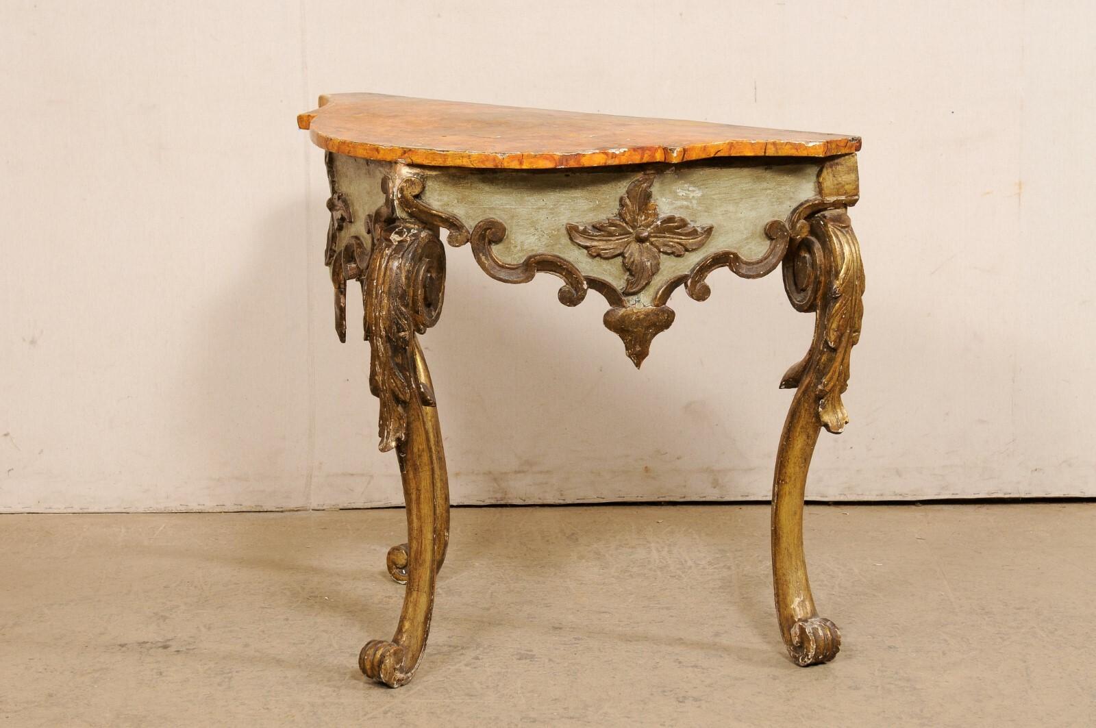 Early 19th C. Spanish Baroque-Style Console Table For Sale 7