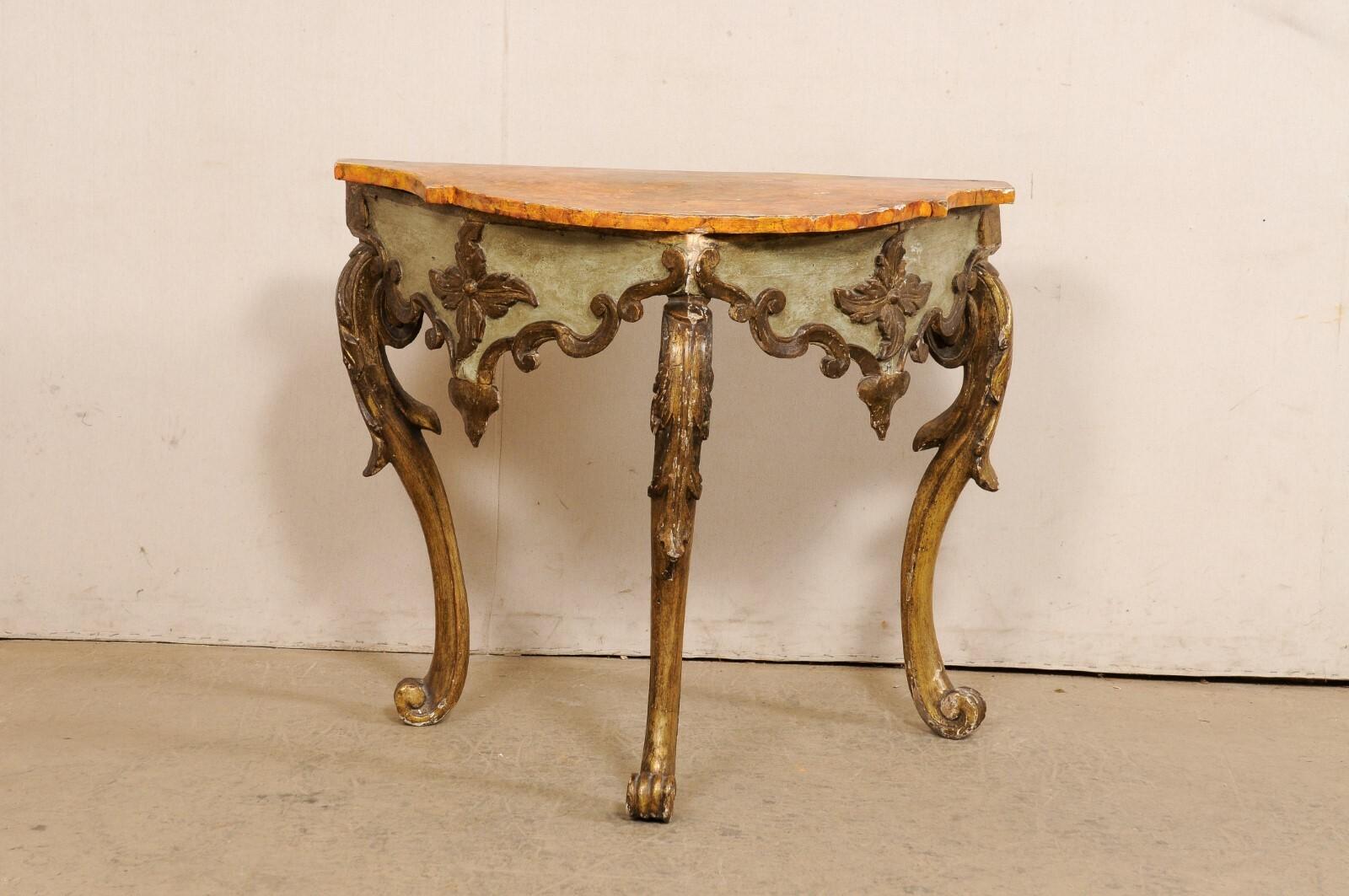 Early 19th C. Spanish Baroque-Style Console Table In Good Condition For Sale In Atlanta, GA