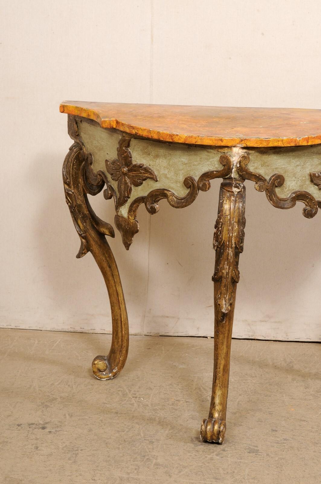 Table console espagnole de style baroque du début du 19e C. Bon état - En vente à Atlanta, GA