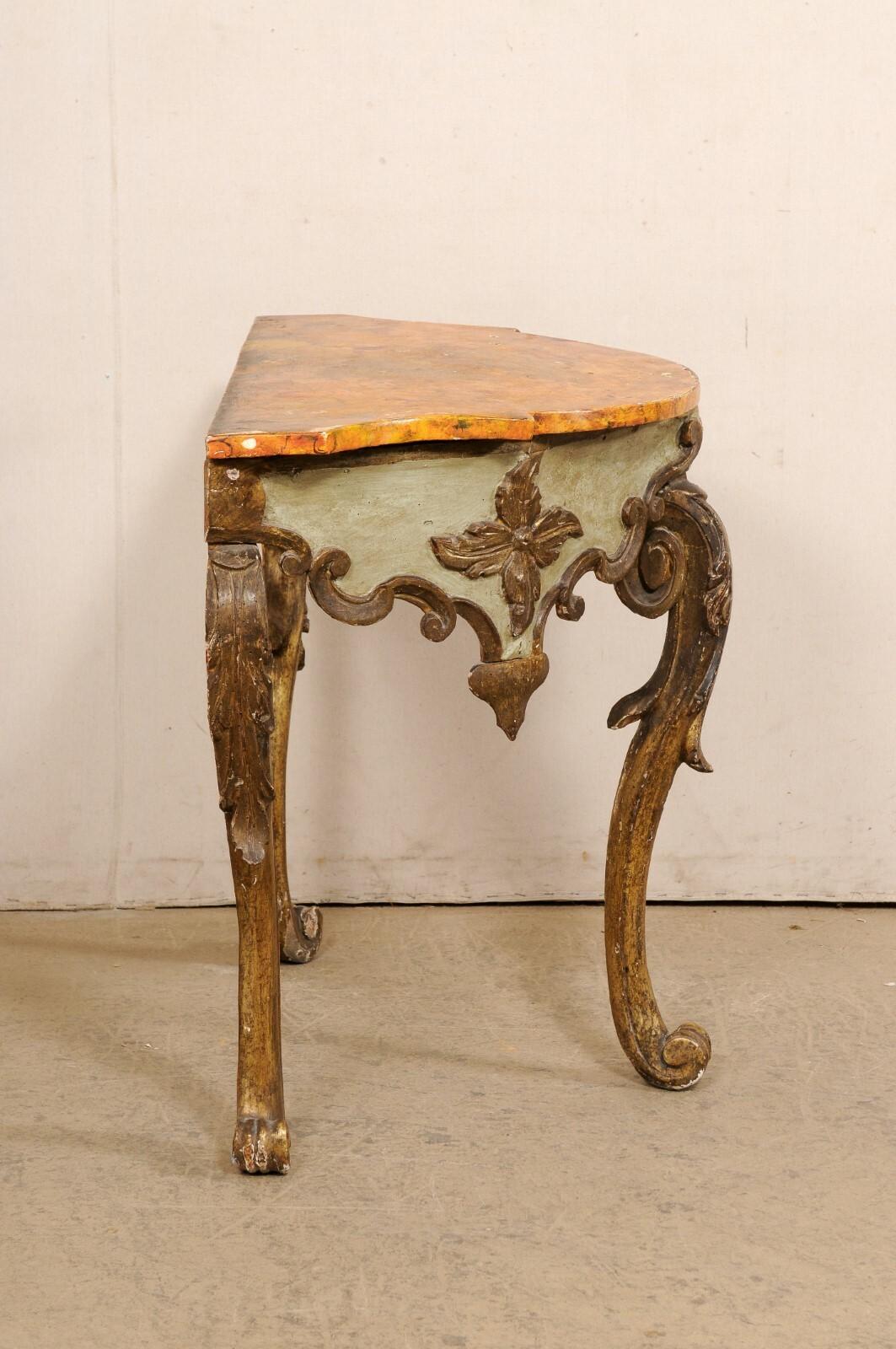 Early 19th C. Spanish Baroque-Style Console Table For Sale 2