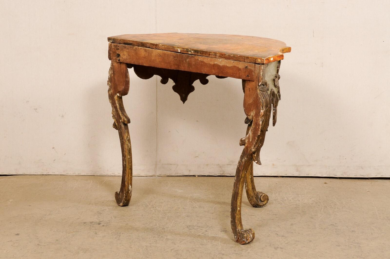 Early 19th C. Spanish Baroque-Style Console Table For Sale 3