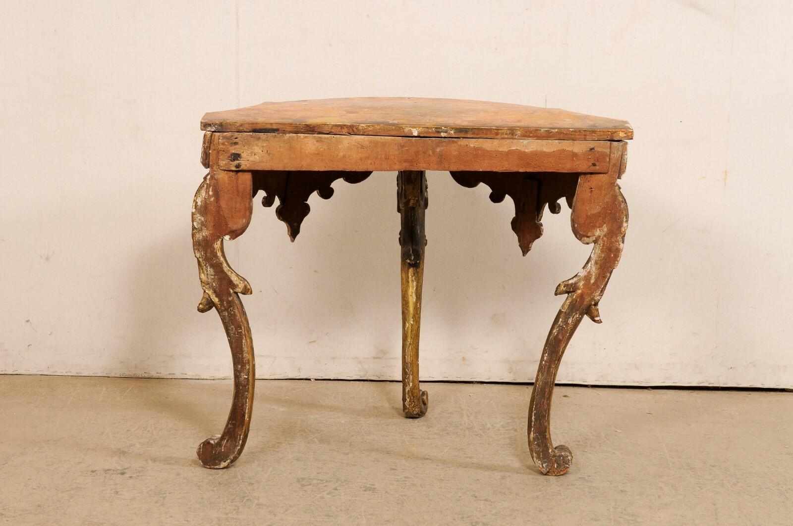 Early 19th C. Spanish Baroque-Style Console Table For Sale 4
