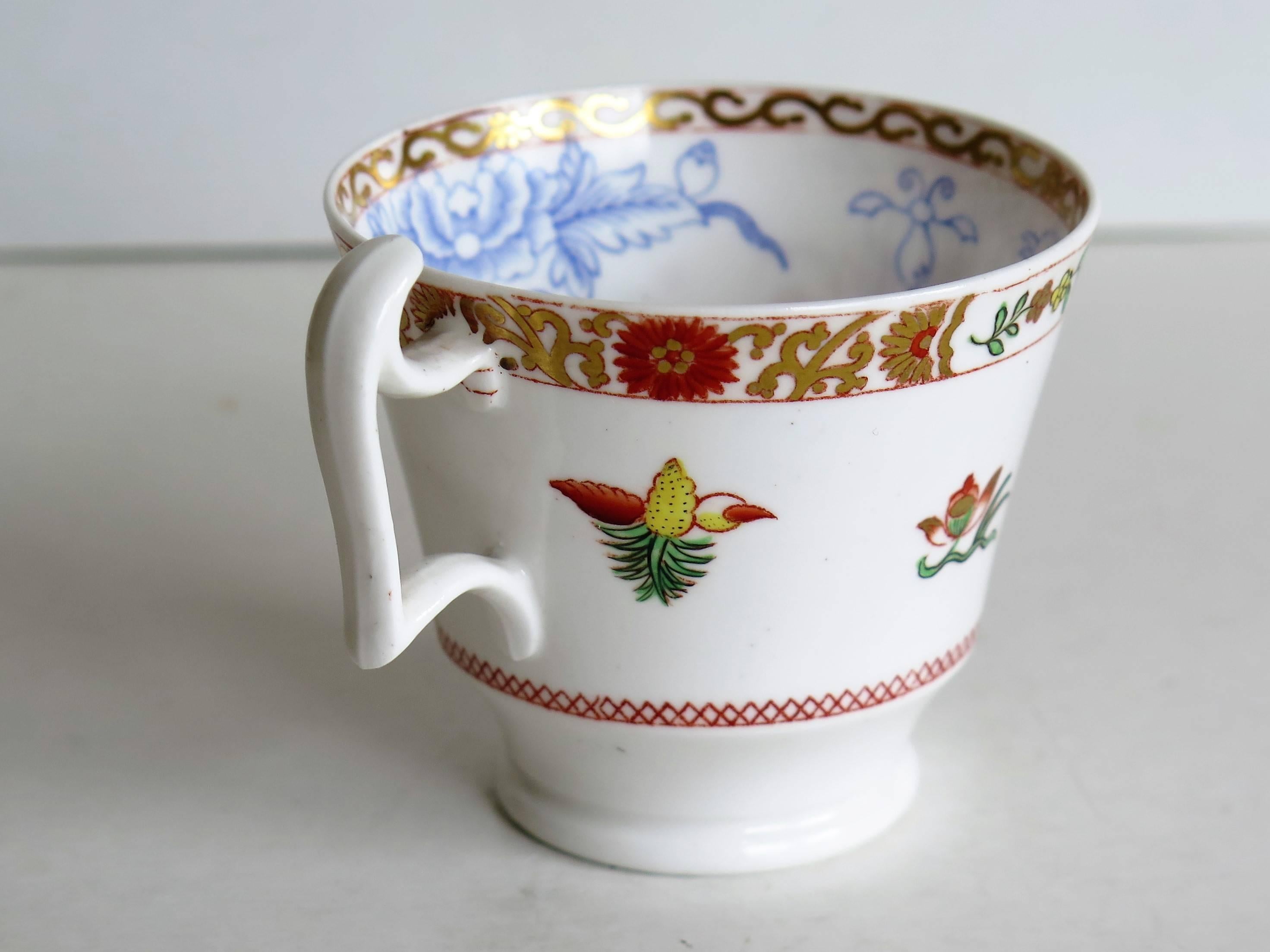 Early 19th C Spode Cup and Saucer Porcelain Chinoiserie Pattern 2638, Circa 1815 5
