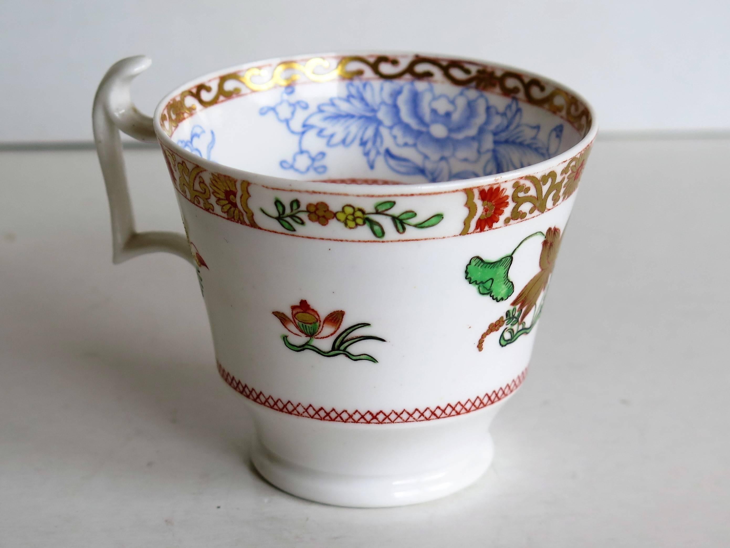 Early 19th C Spode Cup and Saucer Porcelain Chinoiserie Pattern 2638, Circa 1815 6