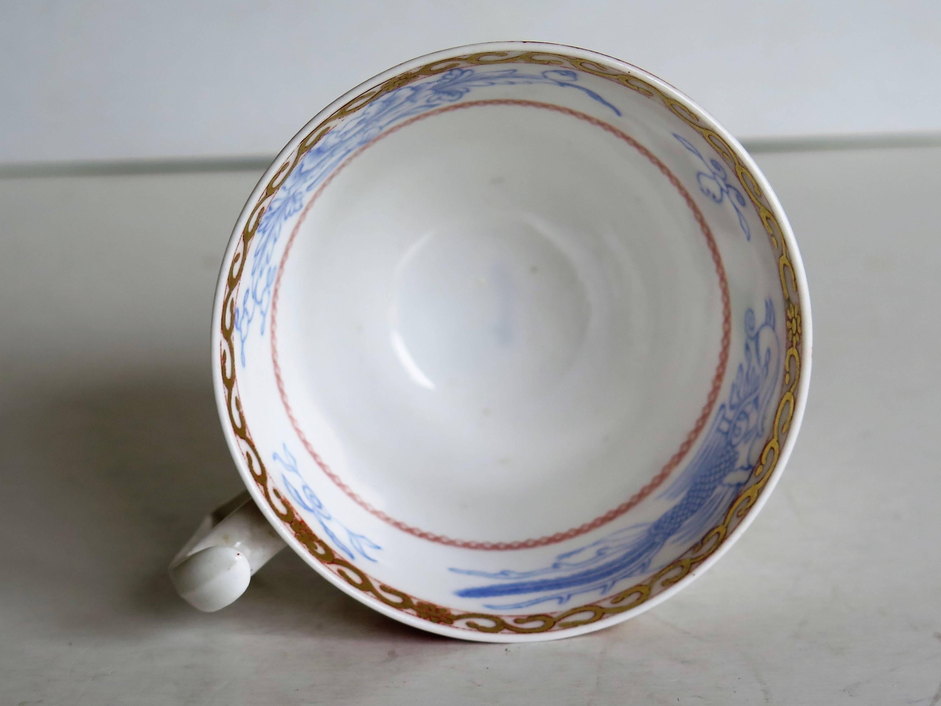 Early 19th C Spode Cup and Saucer Porcelain Chinoiserie Pattern 2638, Circa 1815 7