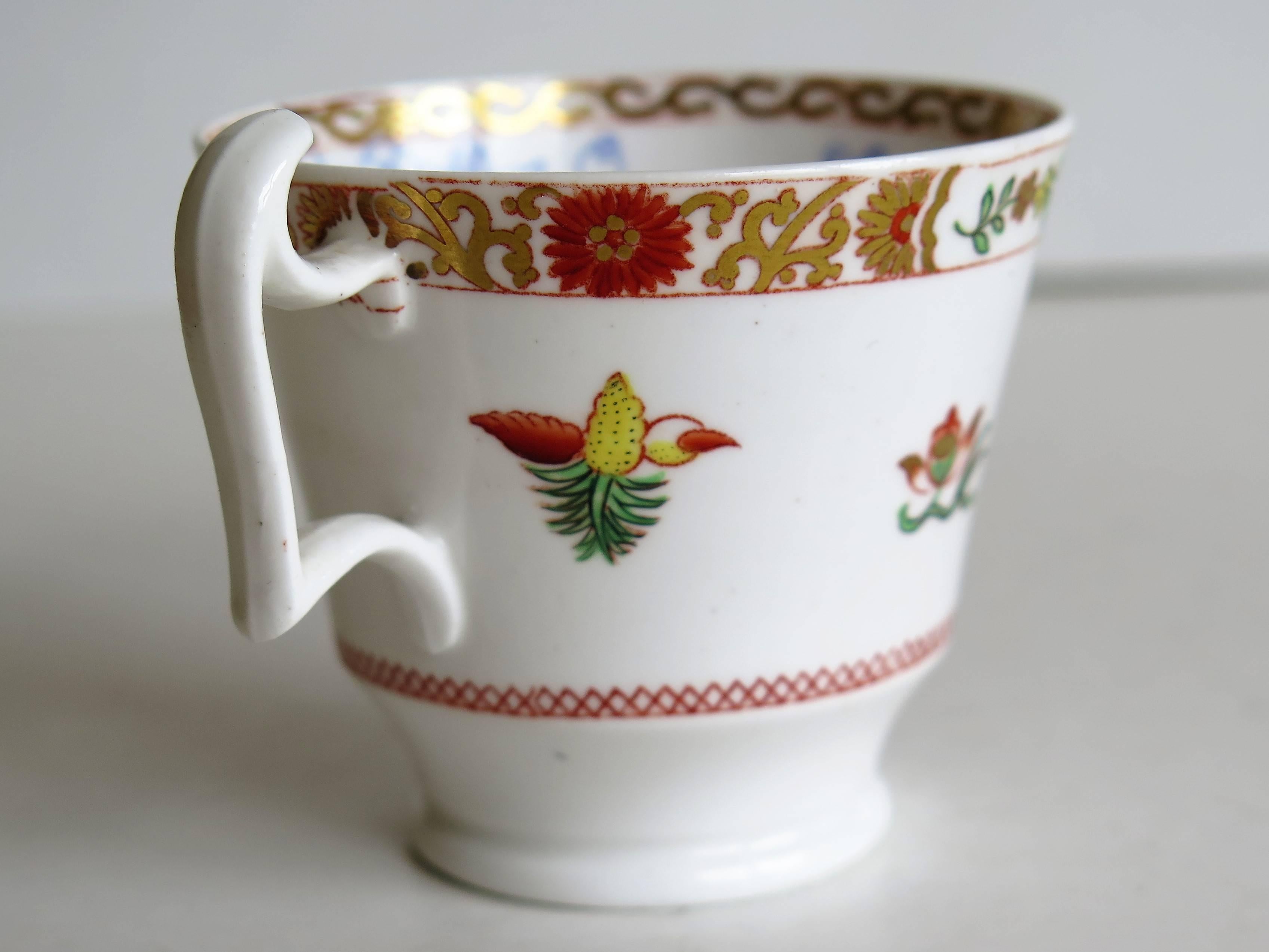 Early 19th C Spode Cup and Saucer Porcelain Chinoiserie Pattern 2638, Circa 1815 3