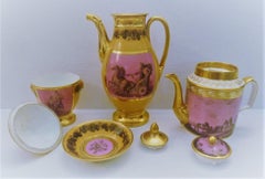 Early 19th Century Stone Coquerel Legros Paris Porcelain, Coffee, Tea and Sugar