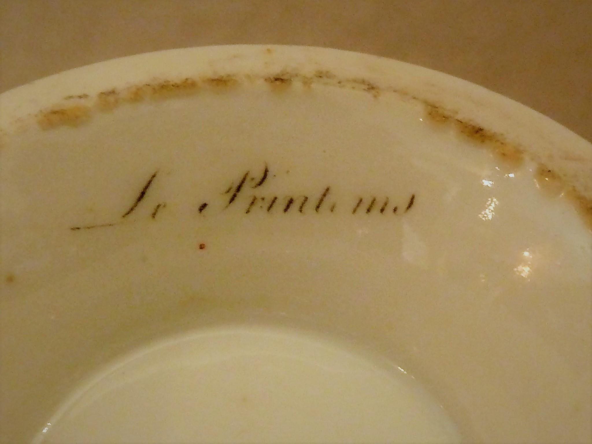French Early 19th Century Stone Coquerel Legros Paris Porcelain, Coffee, Tea and Sugar
