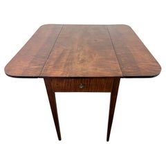 Early 19th C Tiger Eye Drop Leaf Table