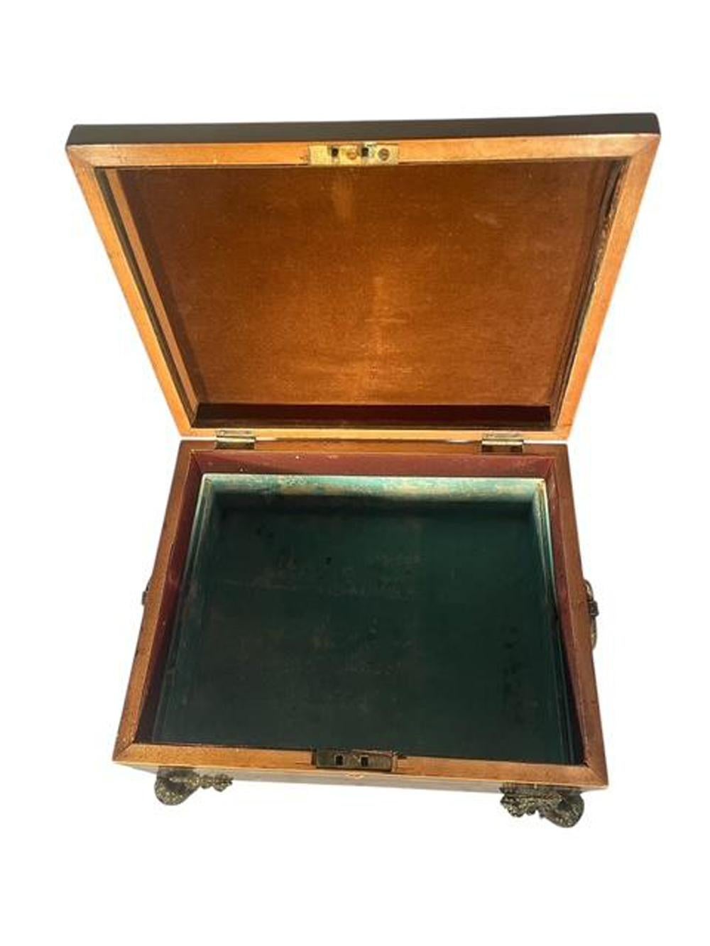 19th Century Early 19th C. Tunbridge Ware Work / Sewing Box with Geometric Inlay For Sale