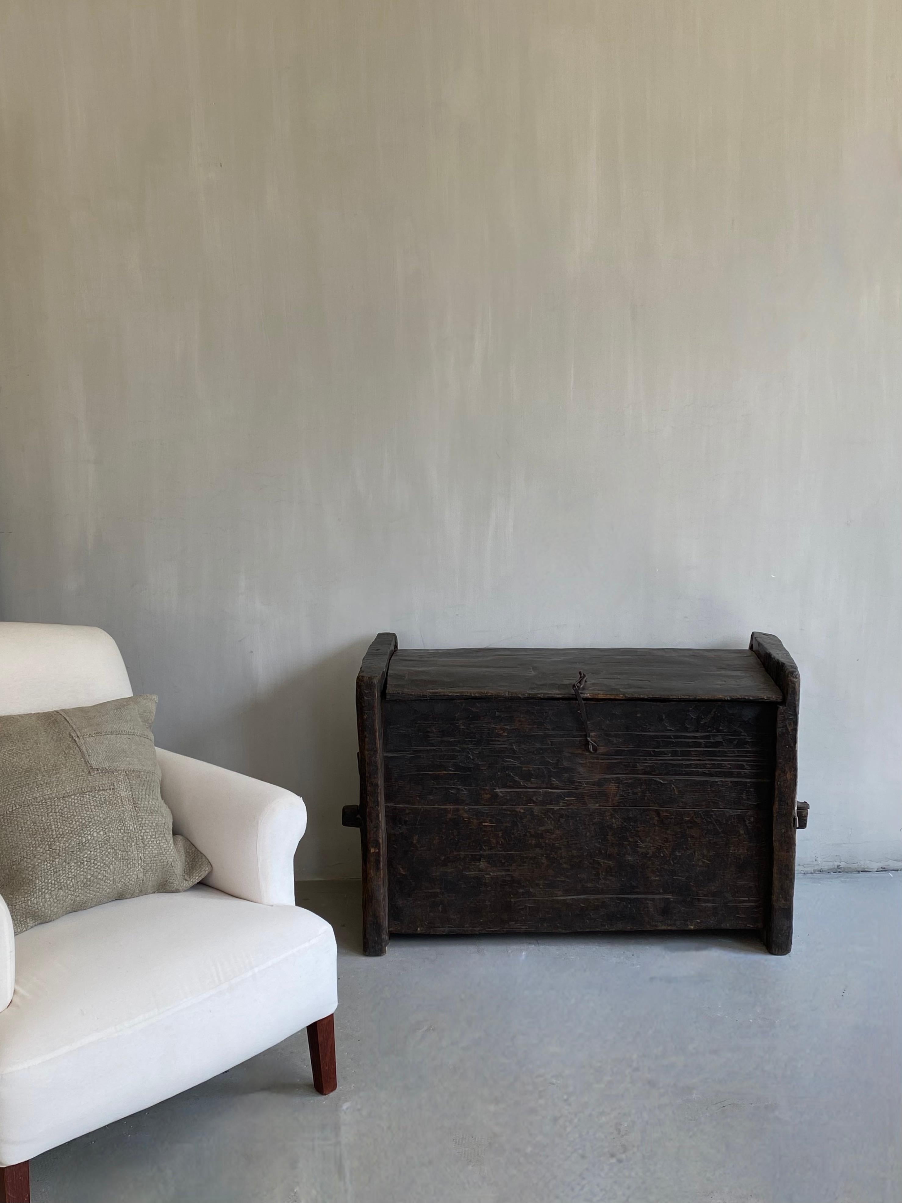 Ebonized Early 19th C Wabi Sabi Blanket chest