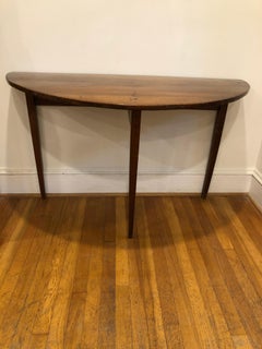 Early 19th C. Walnut Demilune Table