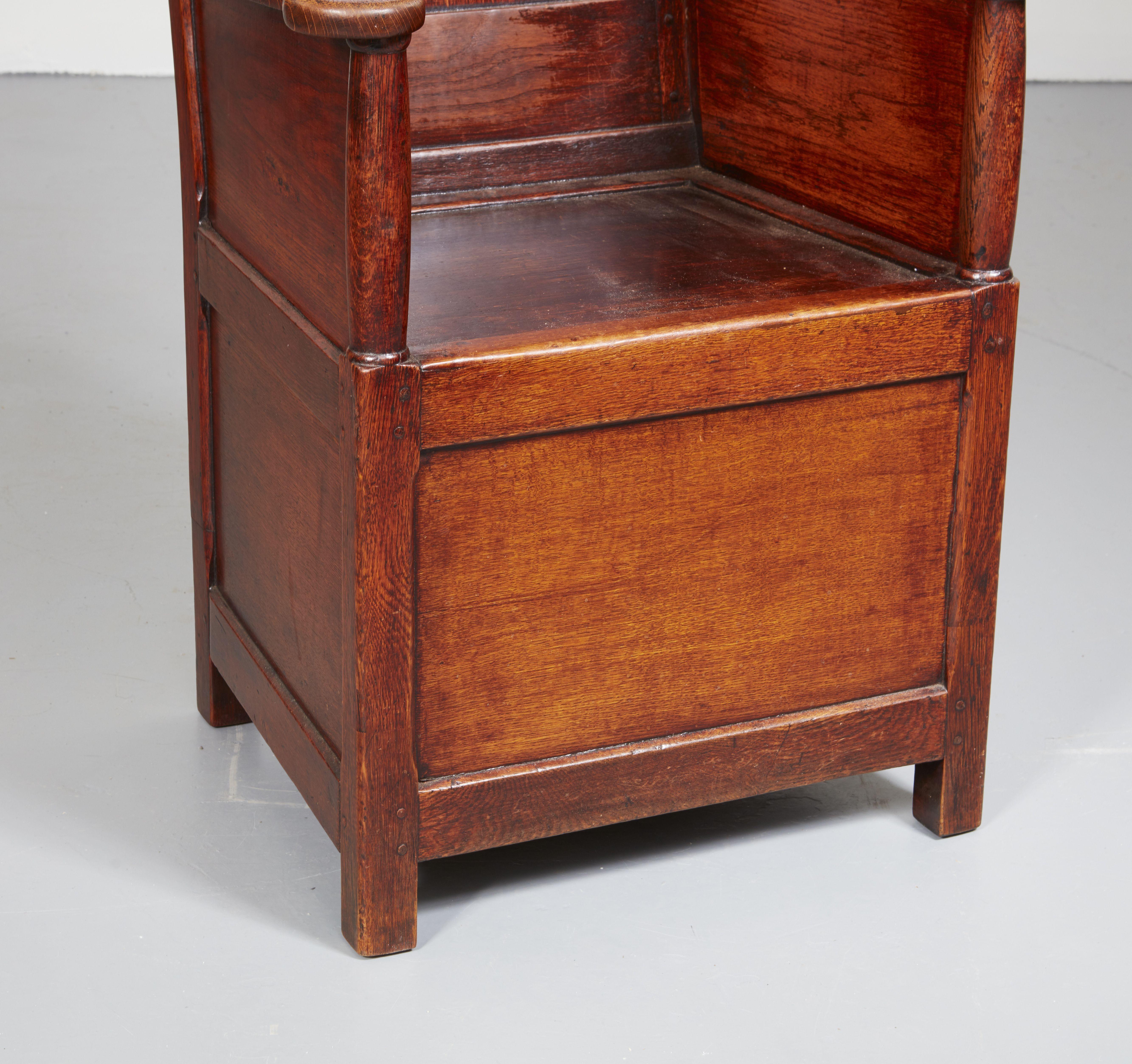 Early 19th c. Welsh Oak Lambing Chair 5