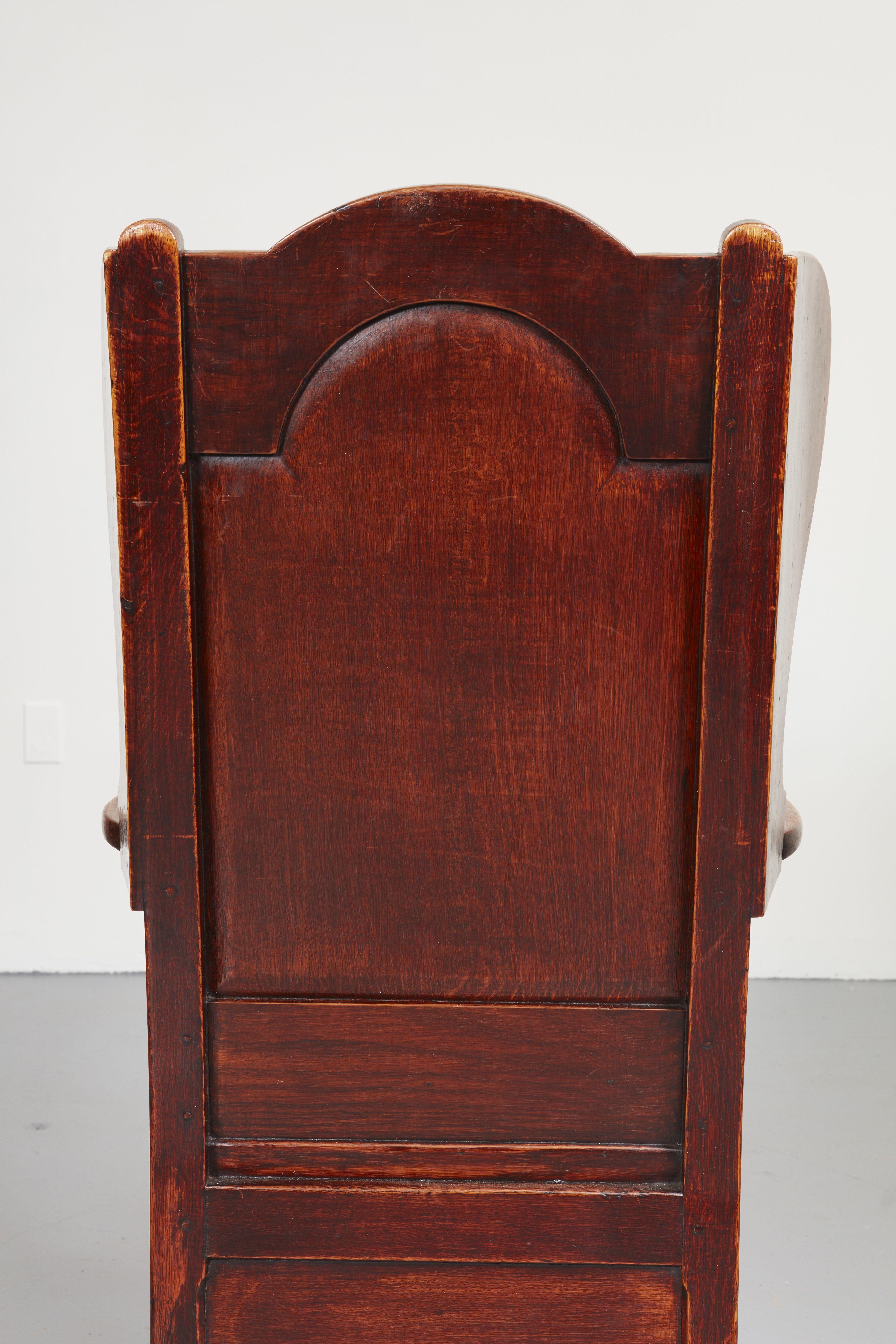 Early 19th c. Welsh Oak Lambing Chair 1